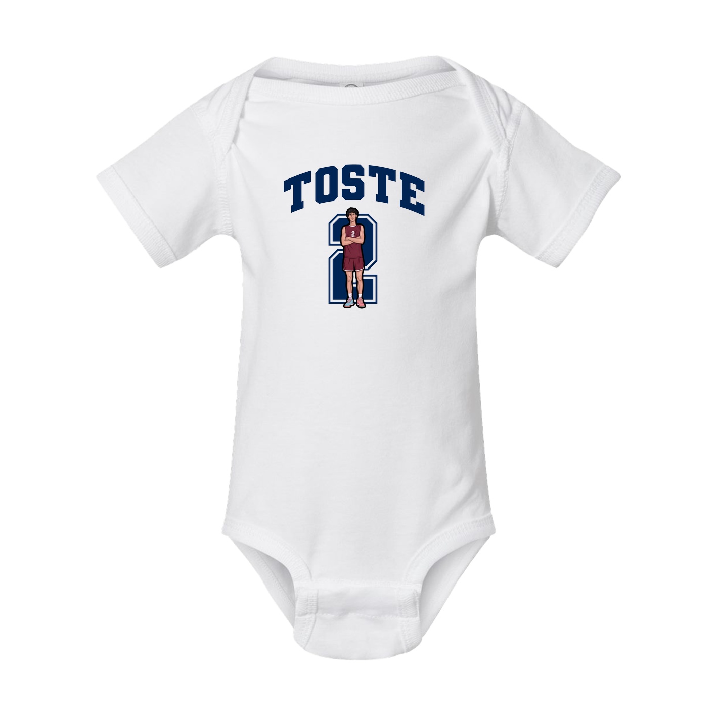 Baby Onesie — Number in White