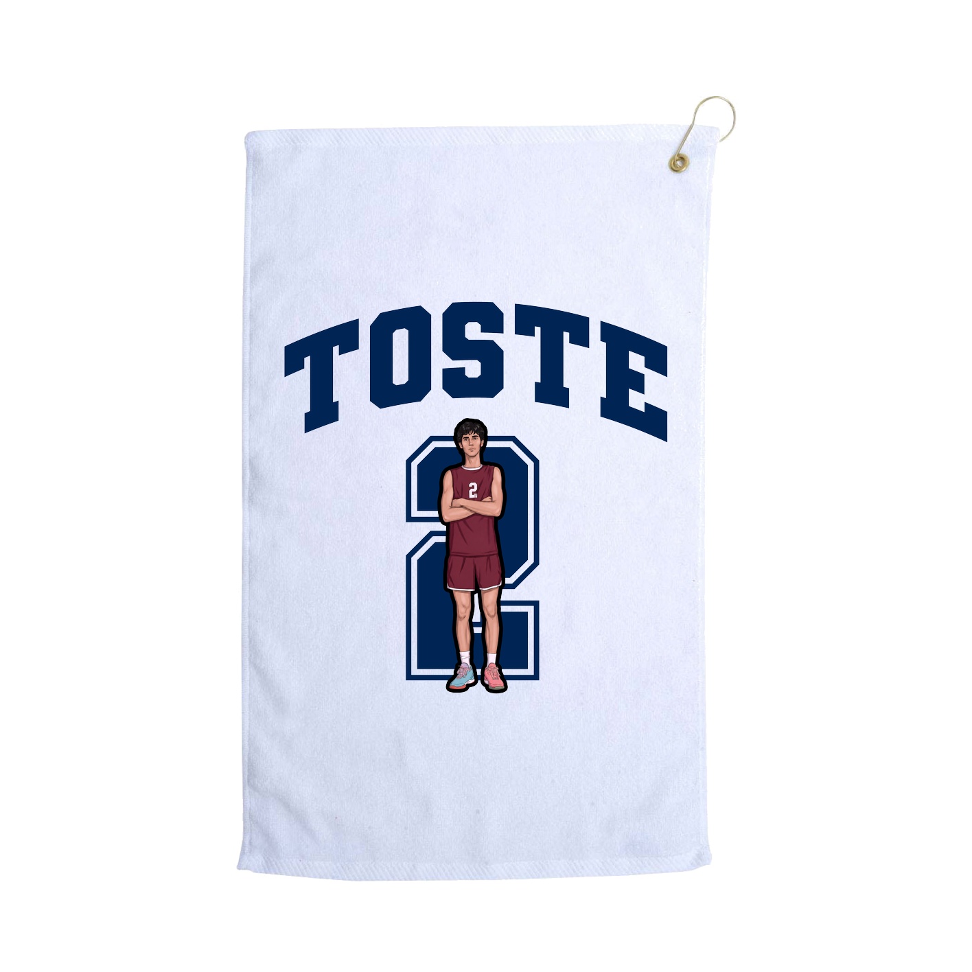 Golf Towel — Number in White