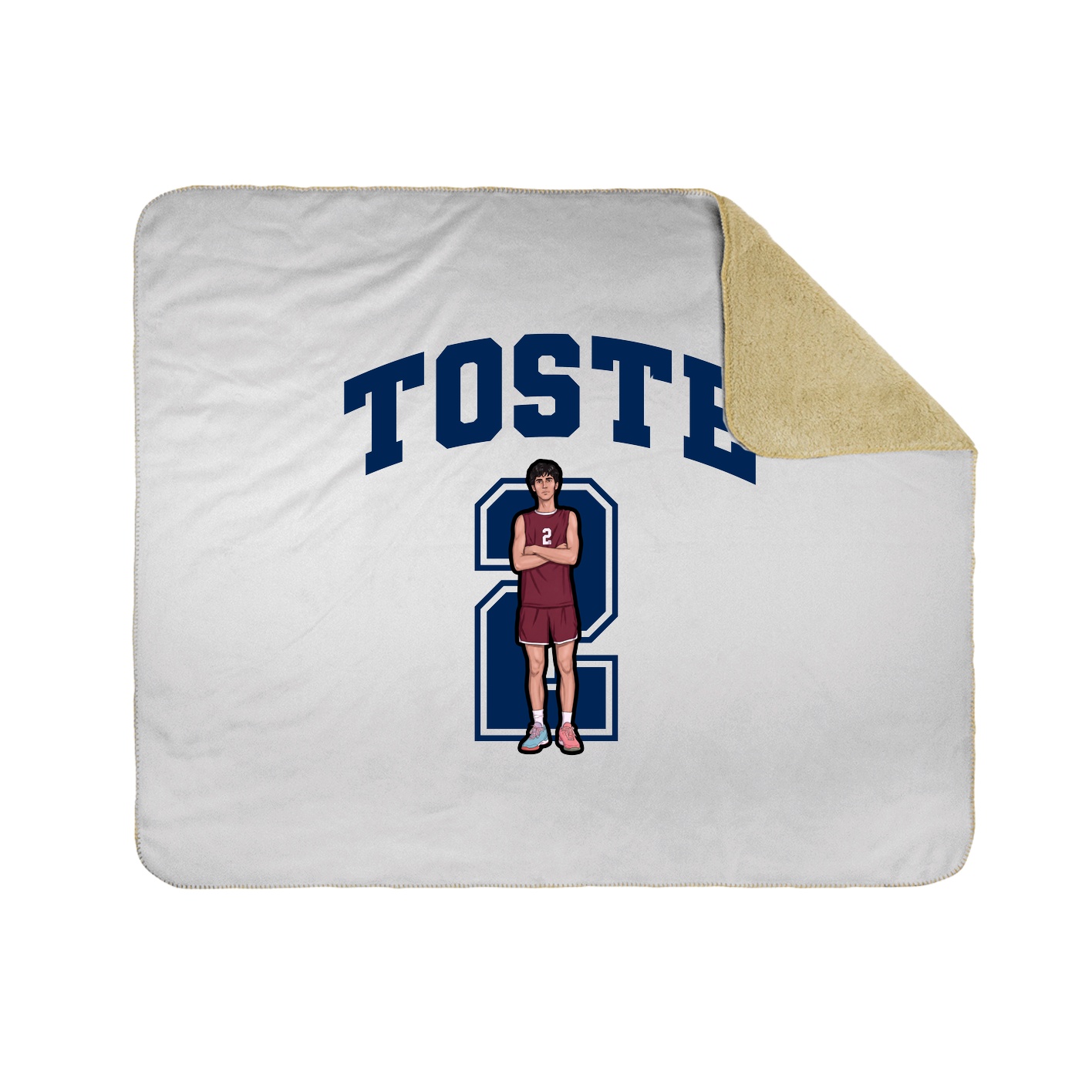 Throw Blanket — Number in White