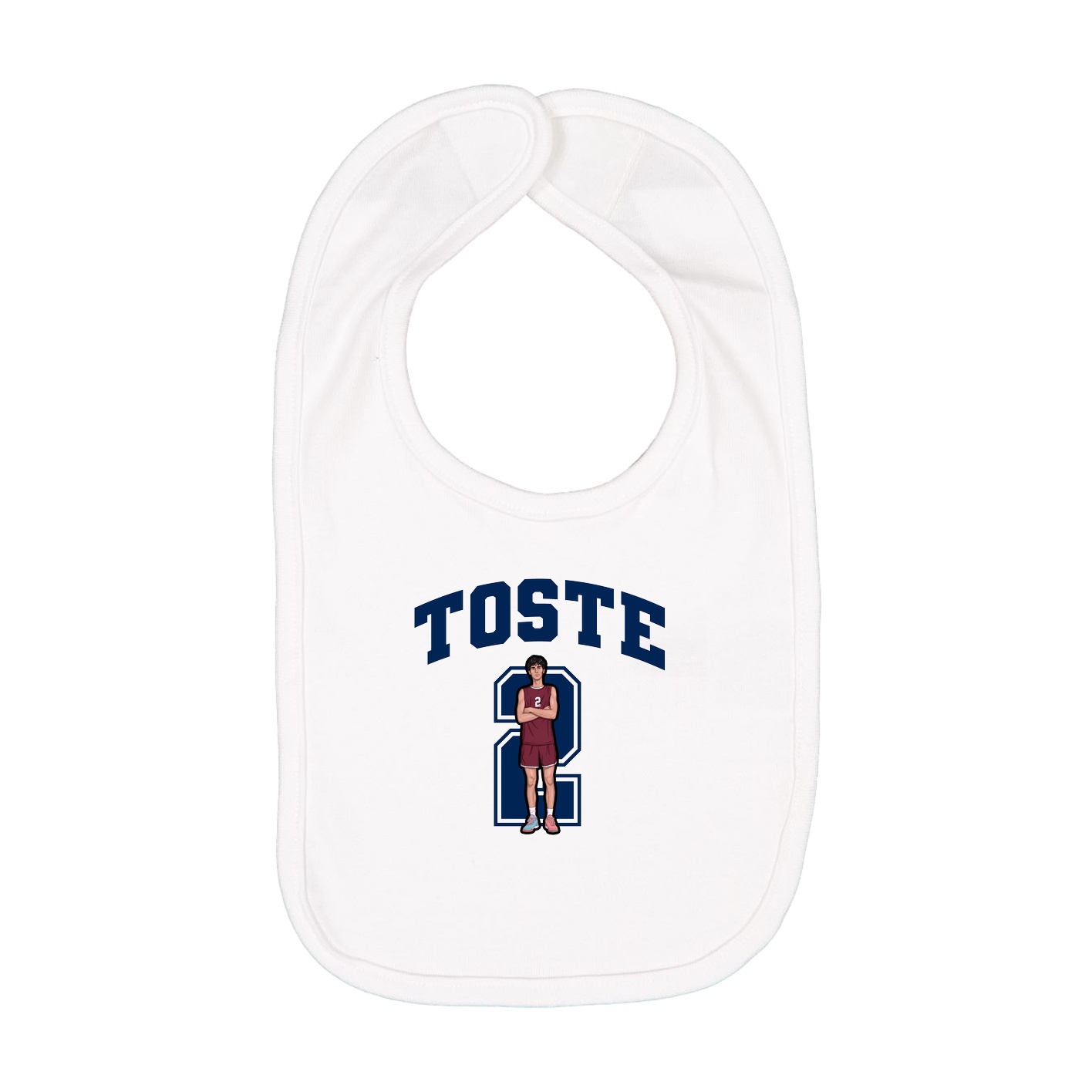Infant Bib — Number in White