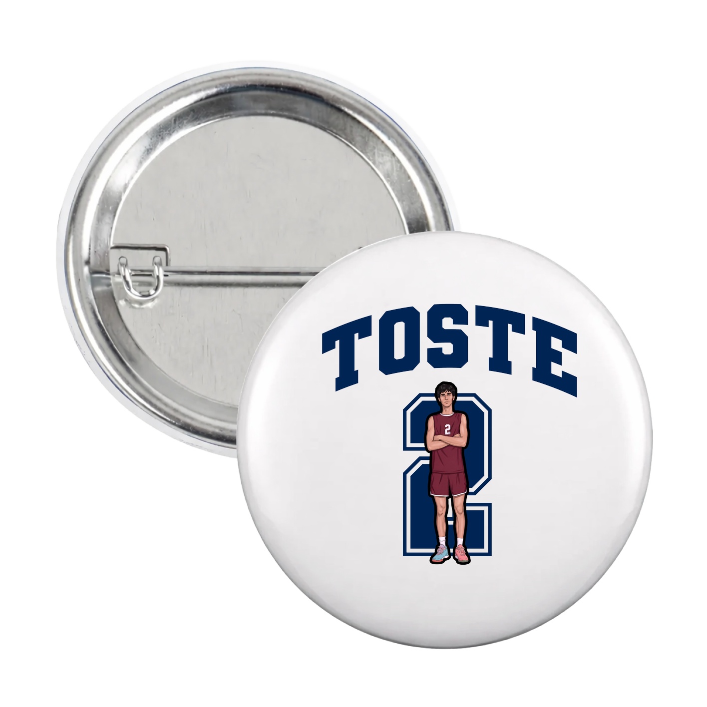 Game Day Button — Number in White