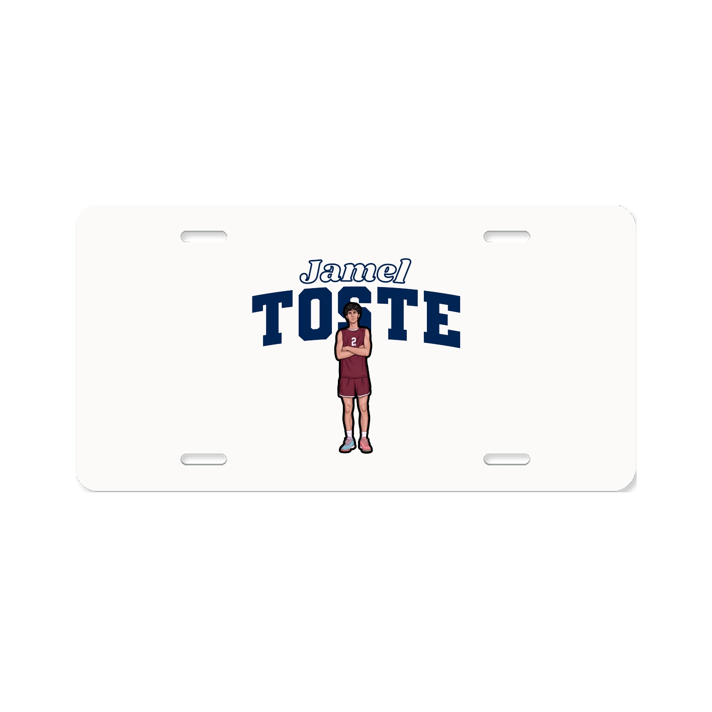 License Plate — Name Arch in Classic