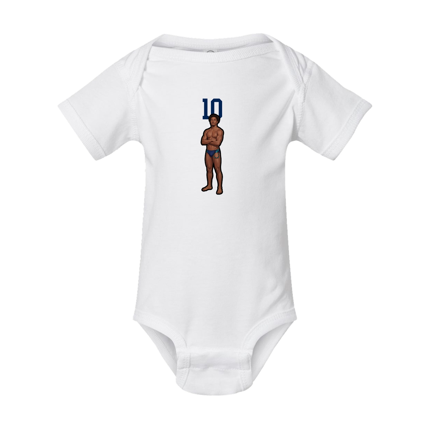 Baby Onesie — Number Top in White