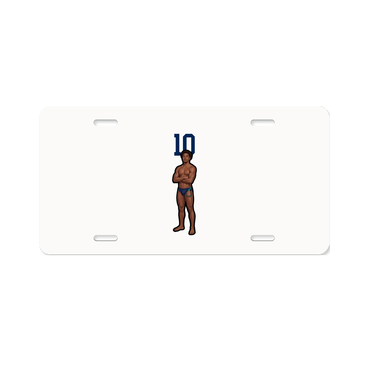 License Plate — Number Top in Classic