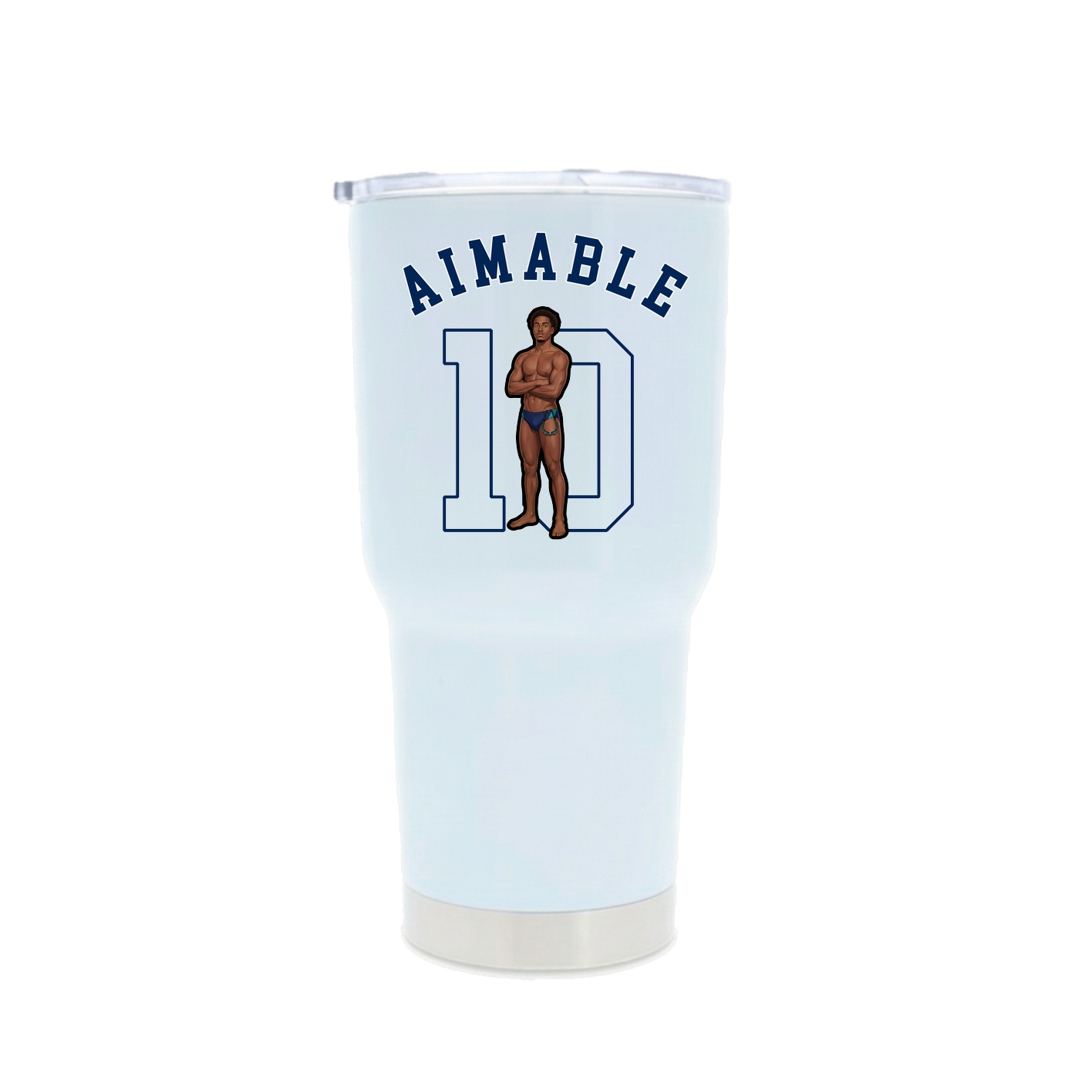 30oz Stainless Steel Tumbler — Shirsey Arch in White