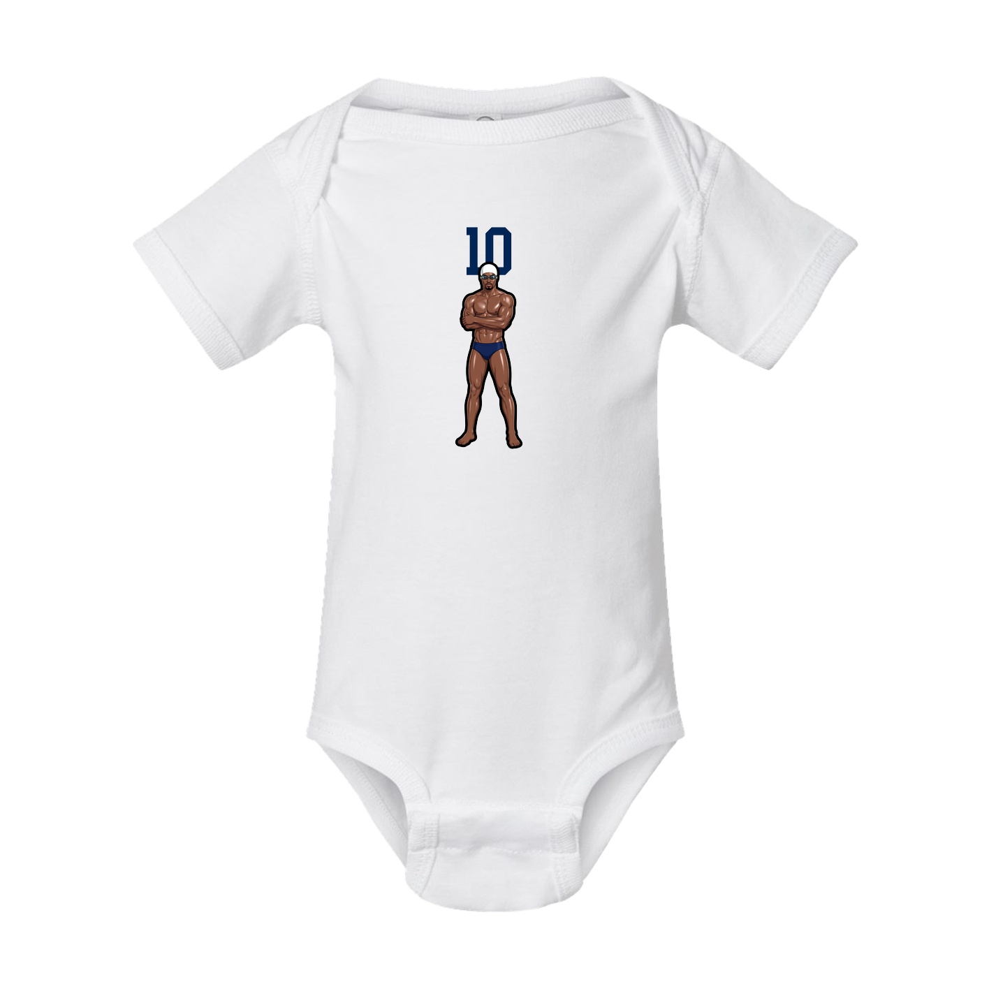Baby Onesie — Number Top in White