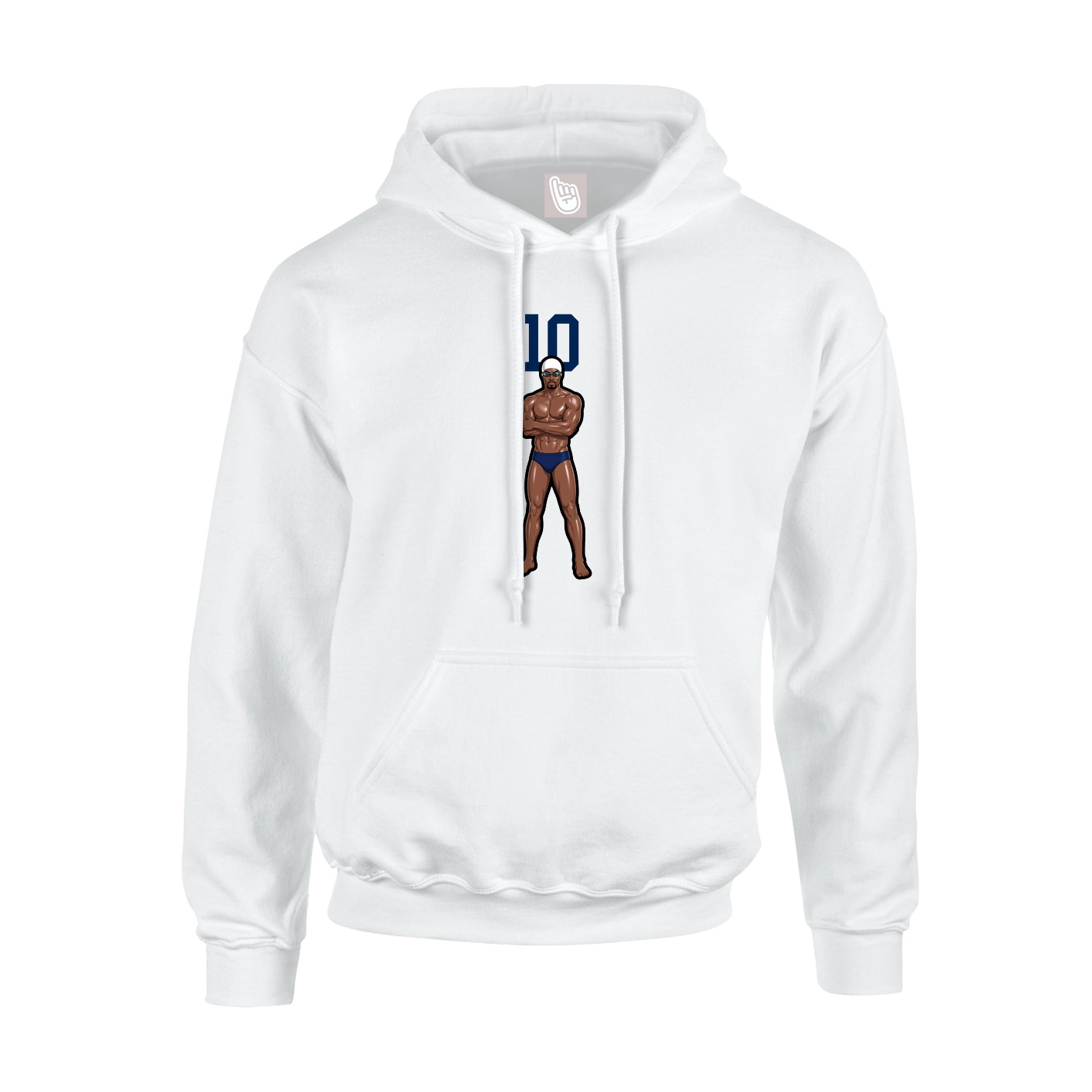Hoodie — Number Top in White