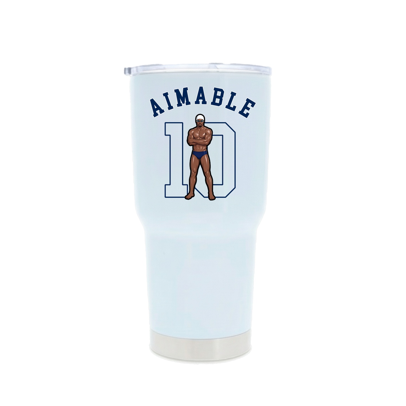 30oz Stainless Steel Tumbler — Shirsey Arch in White
