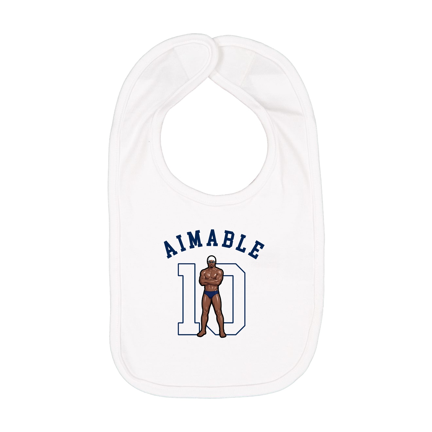 Infant Bib — Shirsey Arch in White