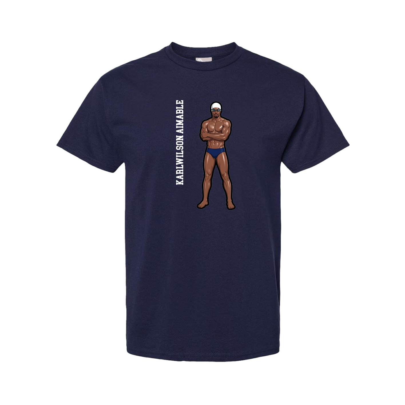 Youth Tee — Name Vertical in Navy