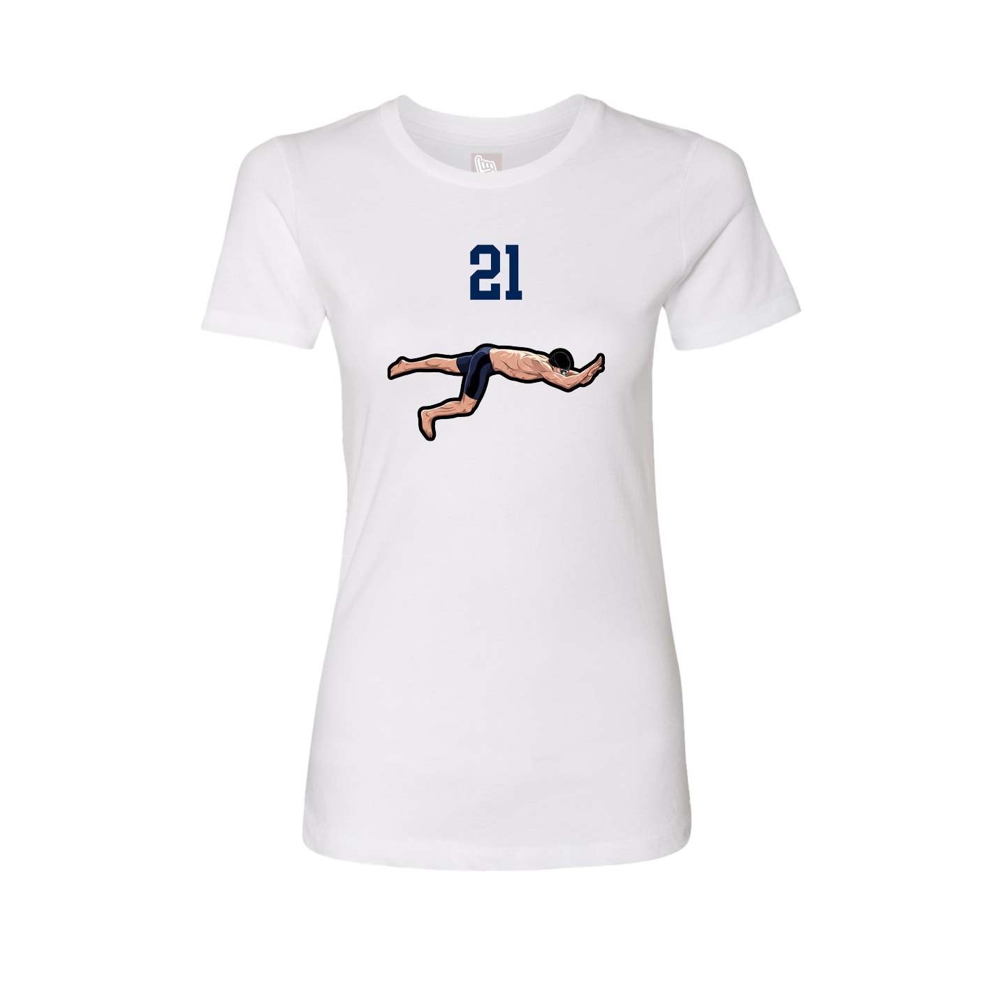Womens Tee — Number Top in White