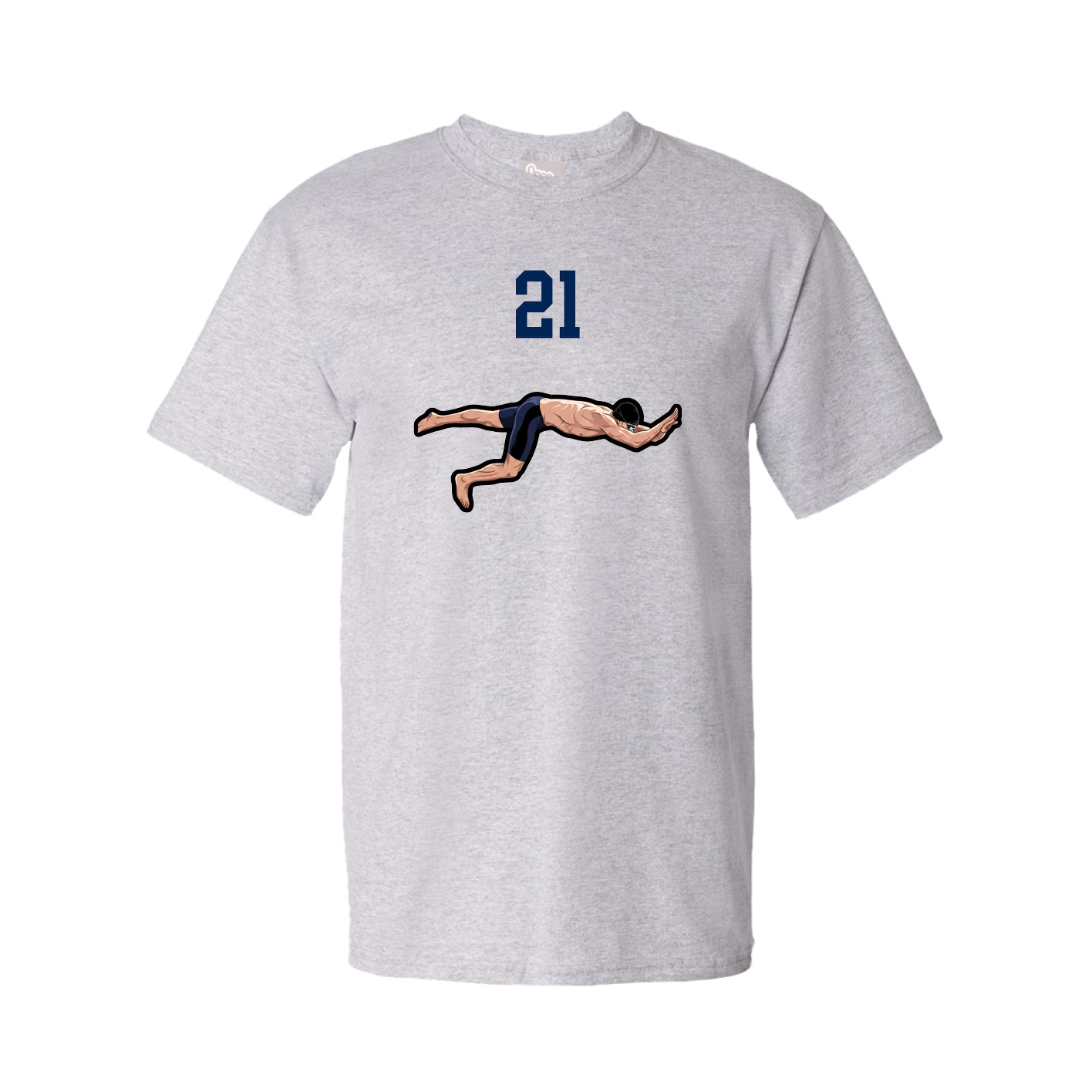 Youth Tee — Number Top in Grey