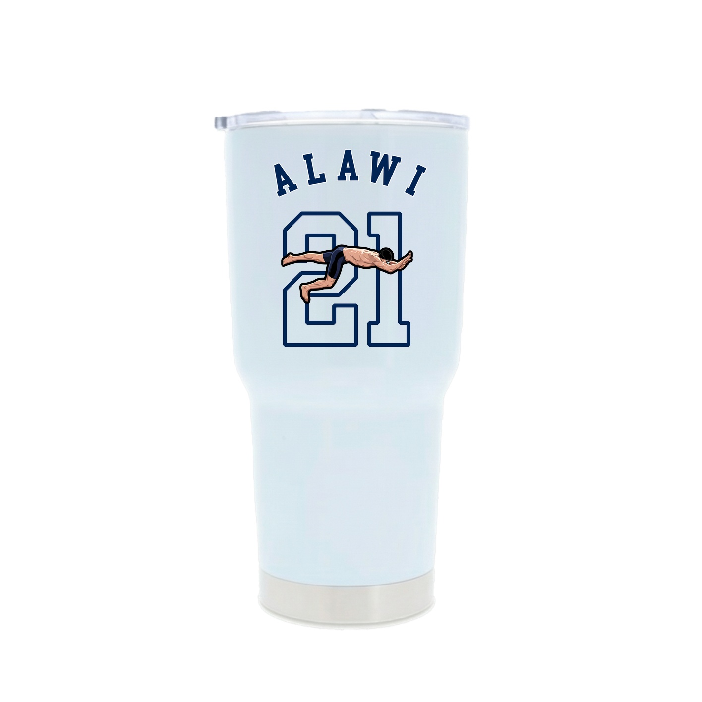 30oz Stainless Steel Tumbler — Shirsey Arch in White