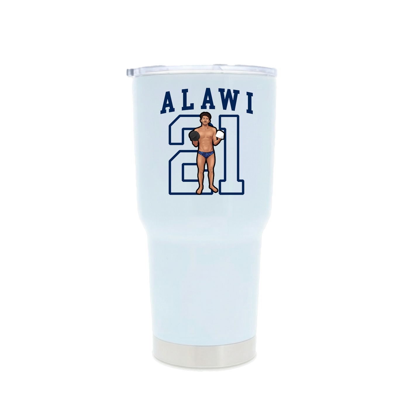30oz Stainless Steel Tumbler — Shirsey in White