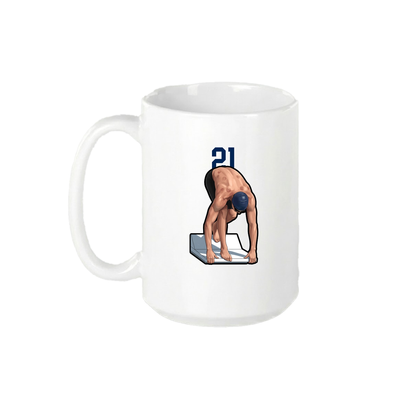 15oz Coffee Mug — Number Top in White