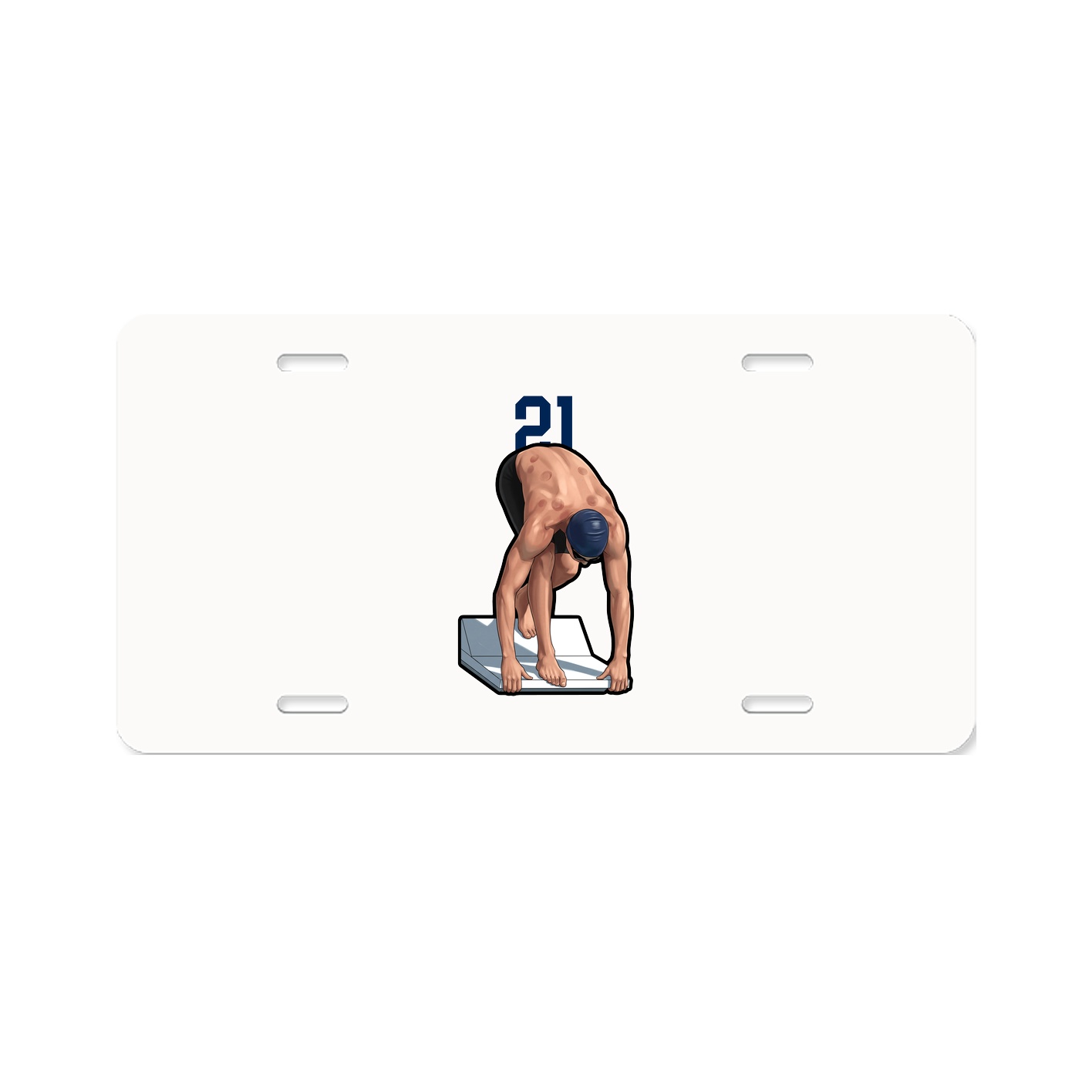 License Plate — Number Top in Classic