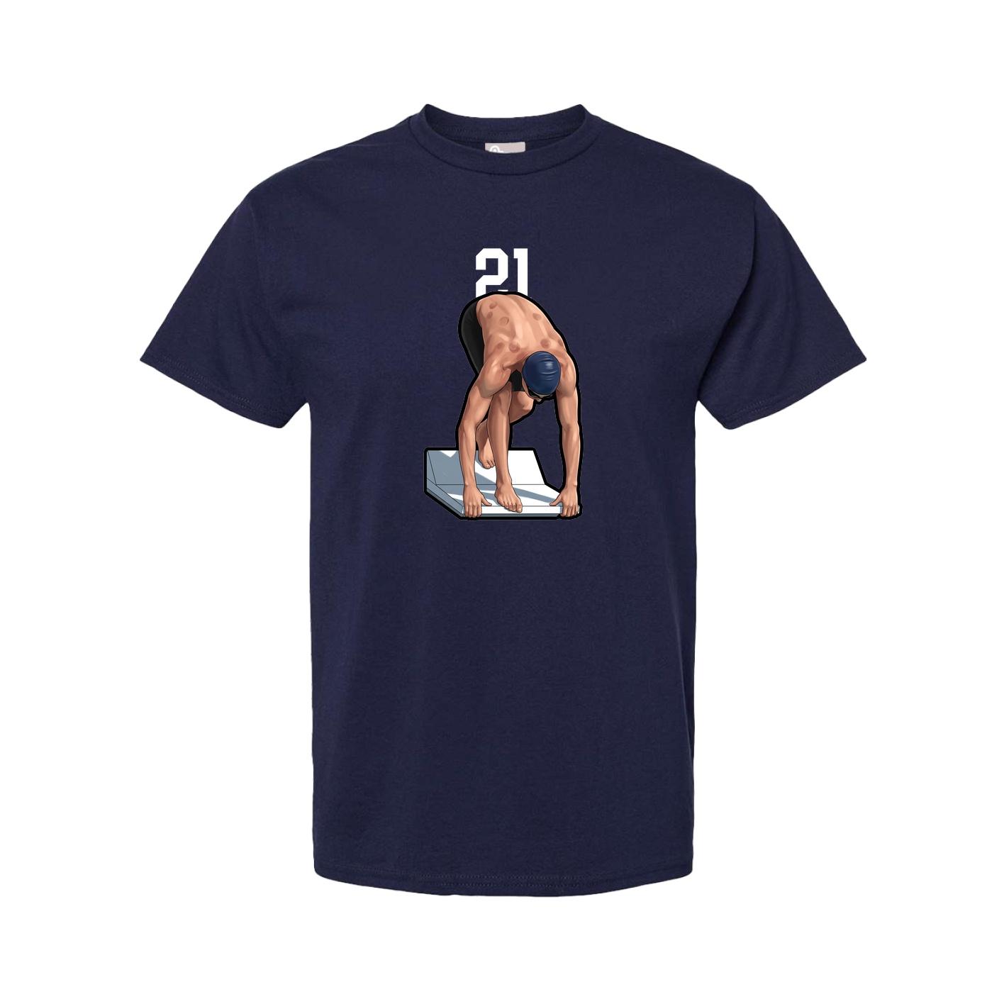 Youth Tee — Number Top in Navy