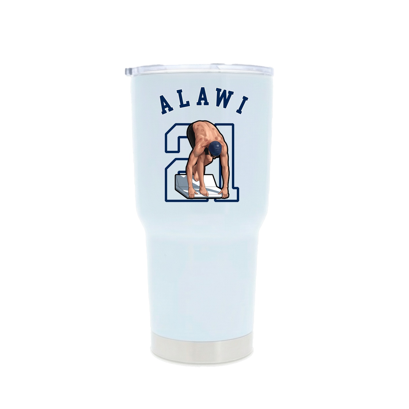 30oz Stainless Steel Tumbler — Shirsey Arch in White