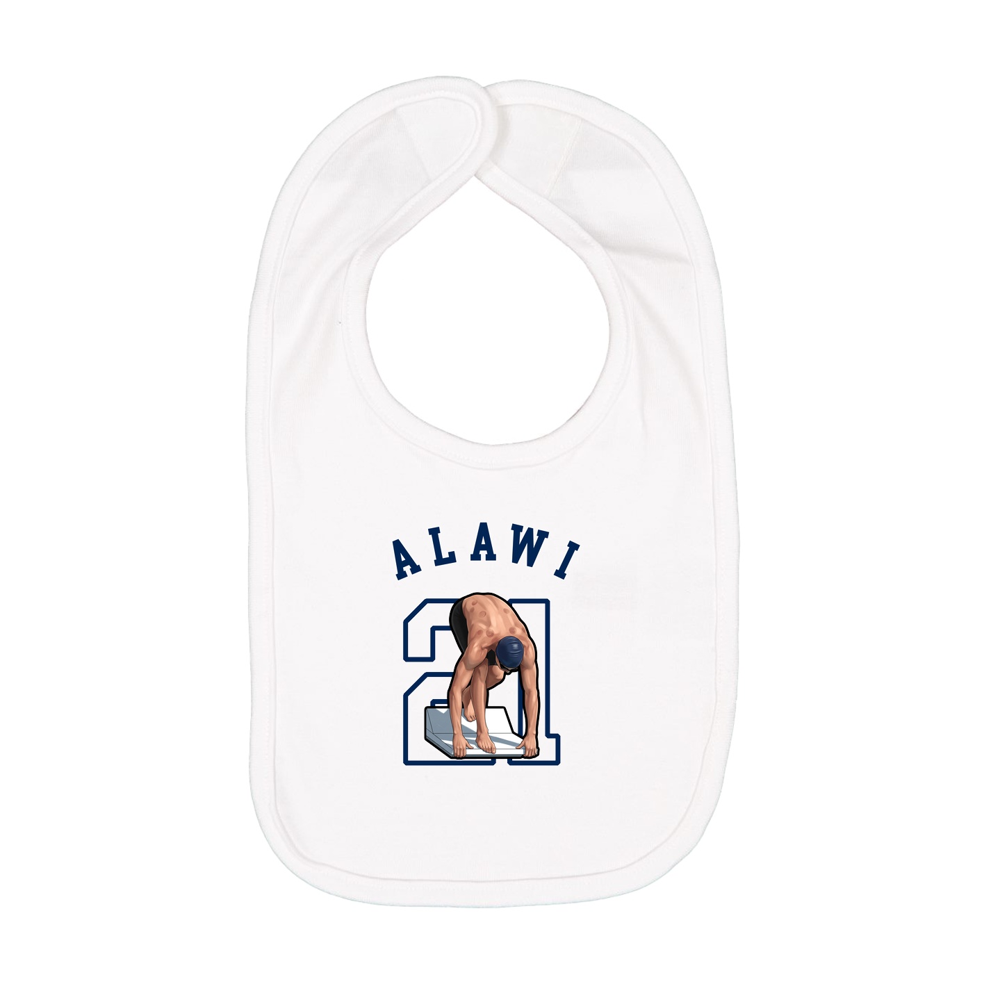 Infant Bib — Shirsey Arch in White