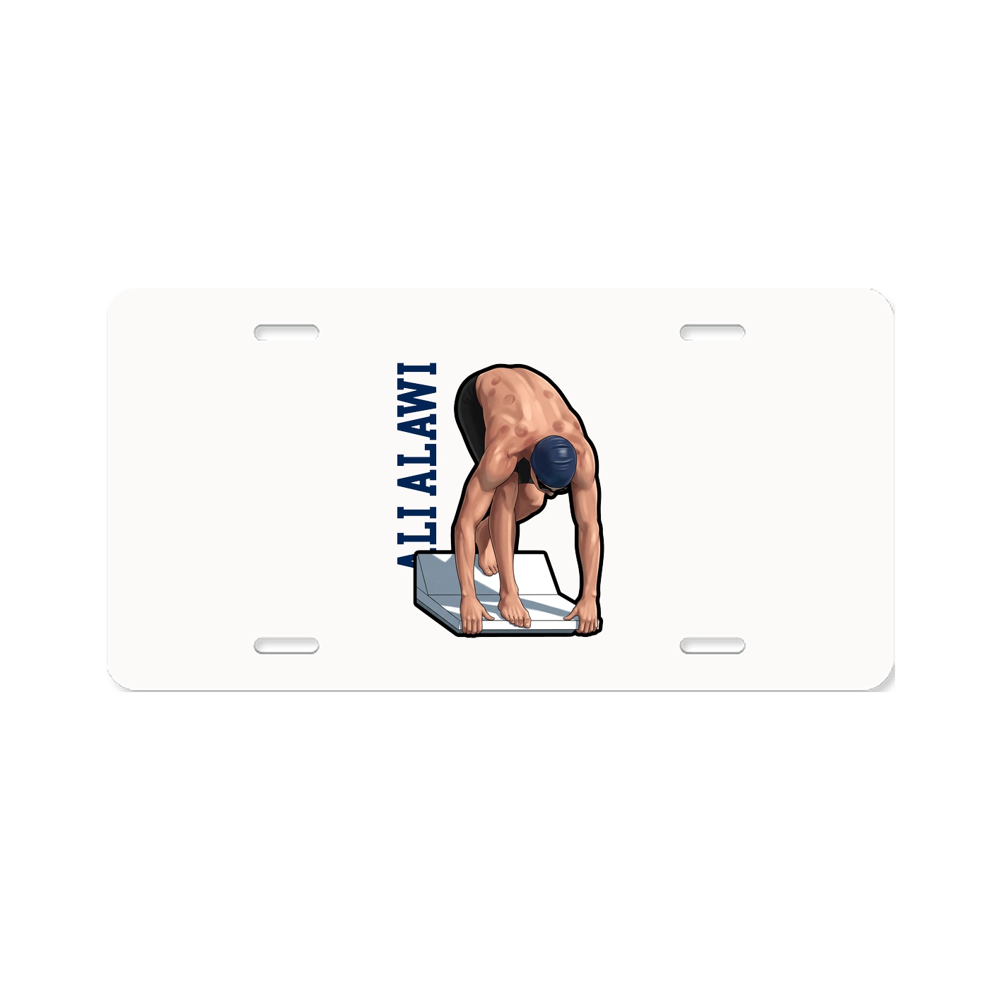 License Plate — Name Vertical in Classic