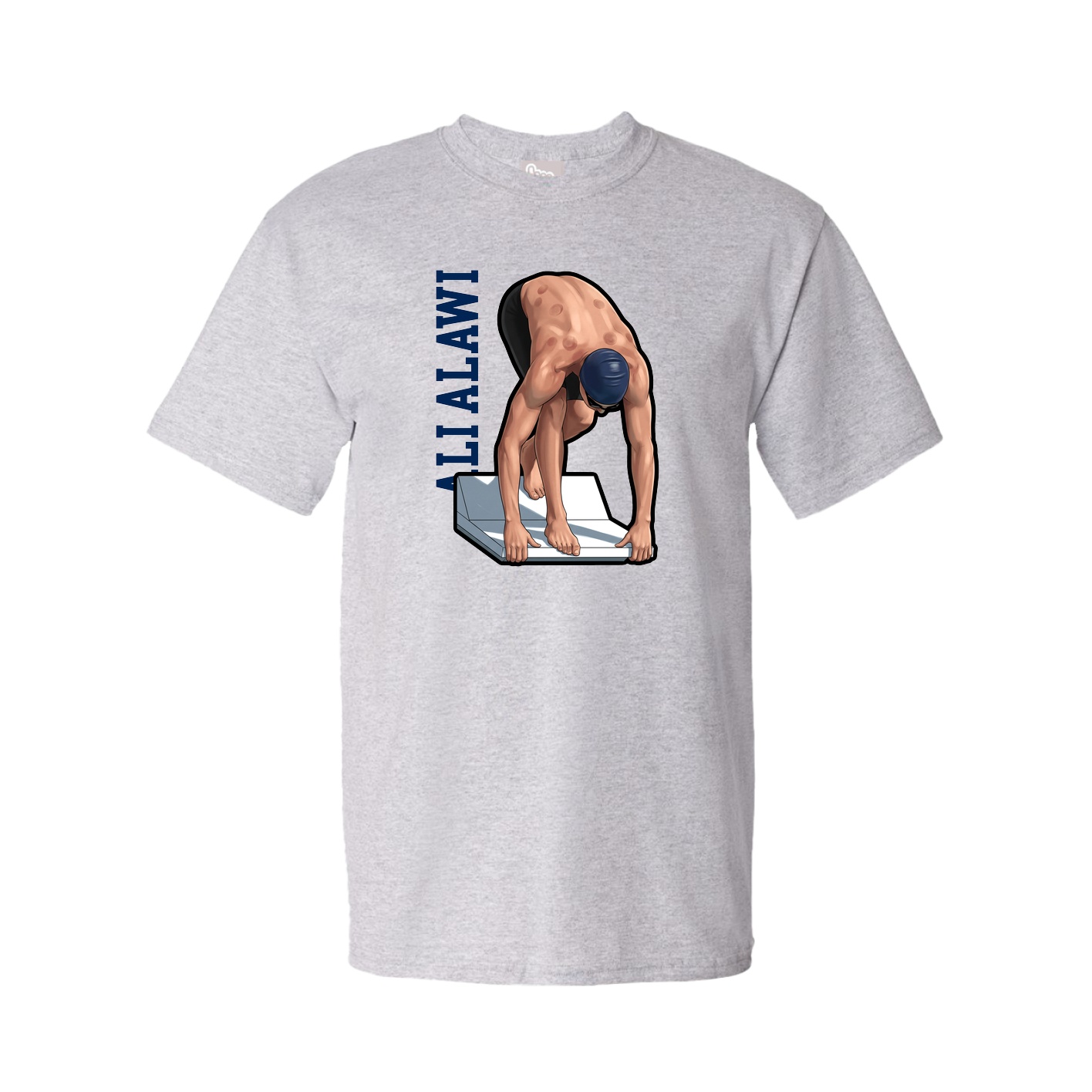 Youth Tee — Name Vertical in Grey