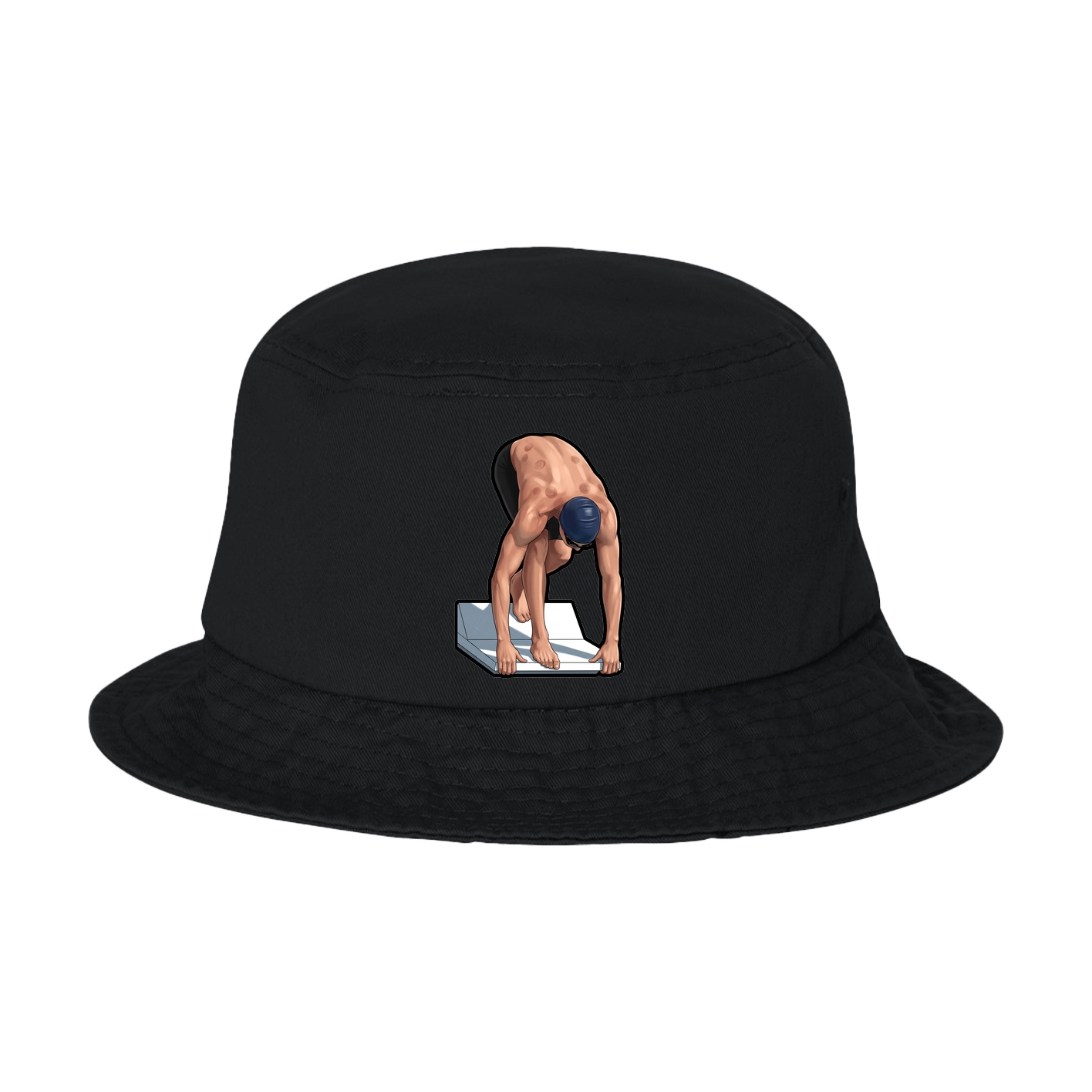 Bucket Cap — Name Vertical in Black