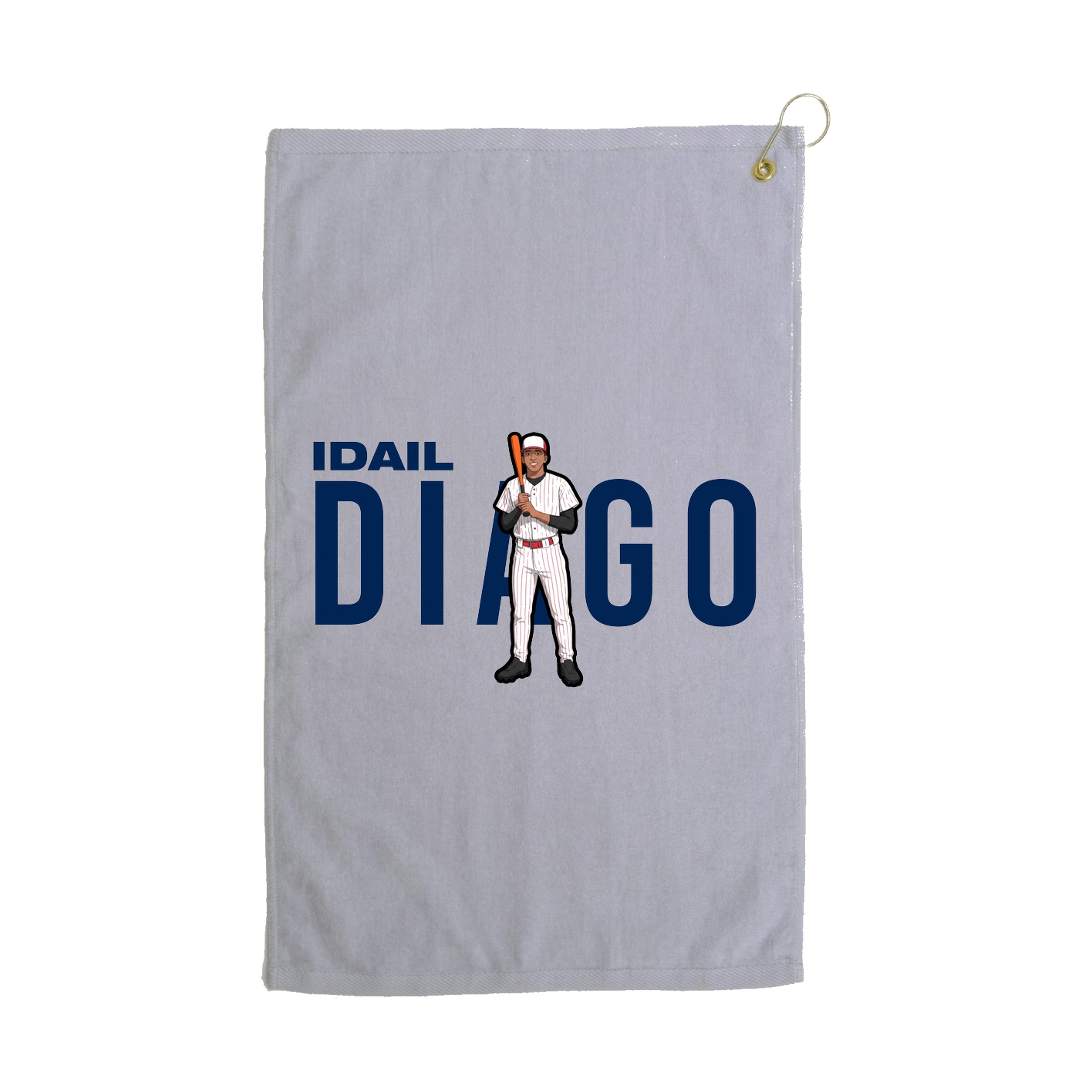 Golf Towel — Player Name in Grey
