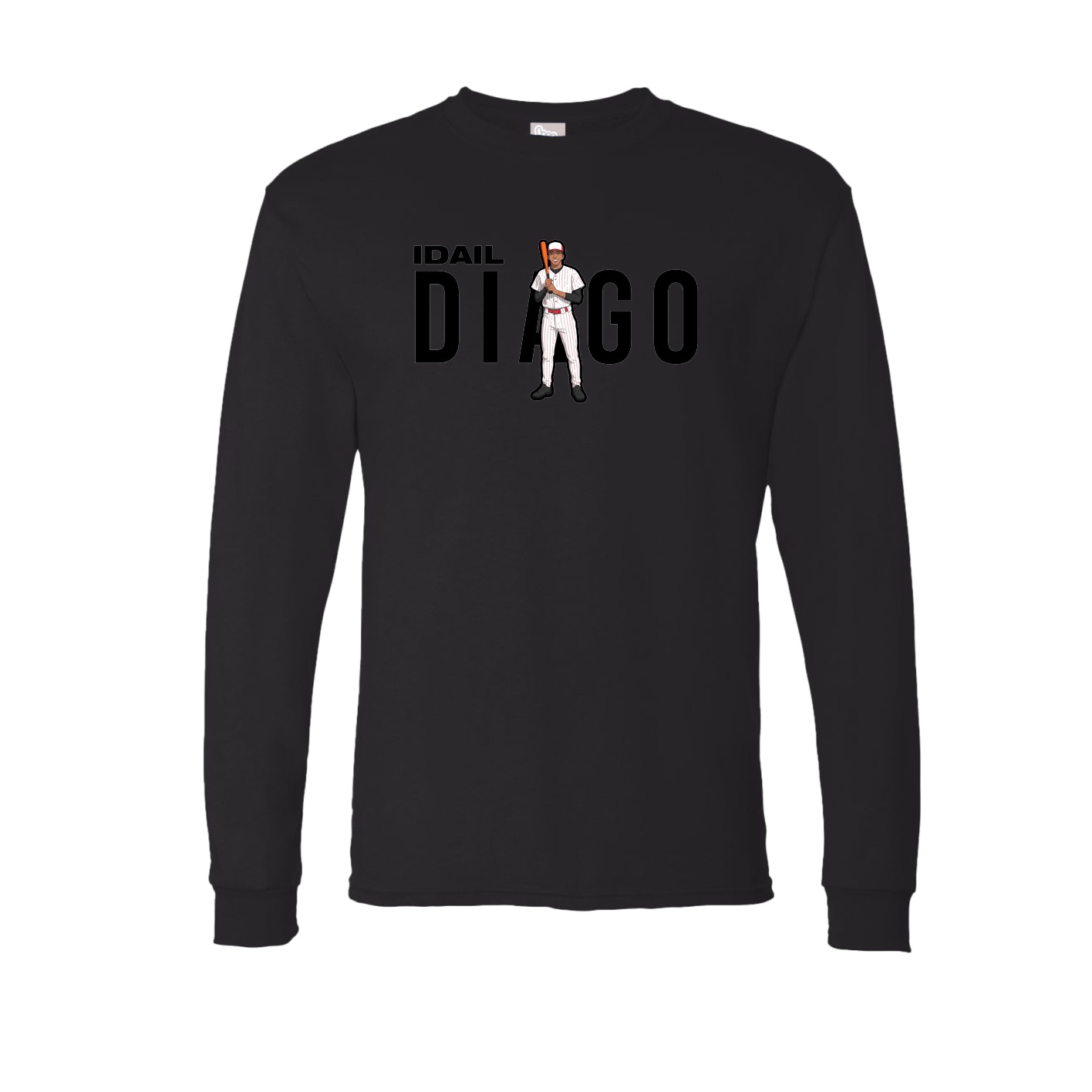 Long Sleeve Tee — Player Name in Black
