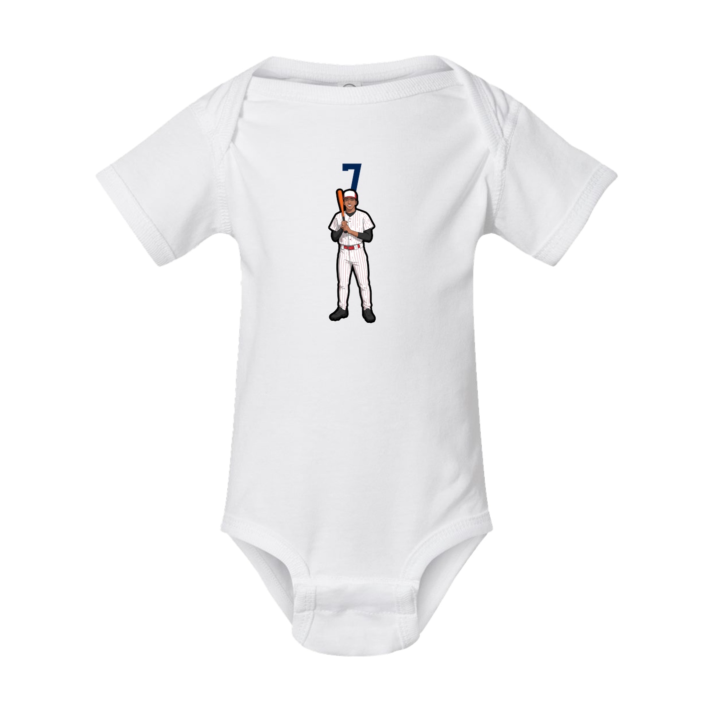 Baby Onesie — Number Top in White