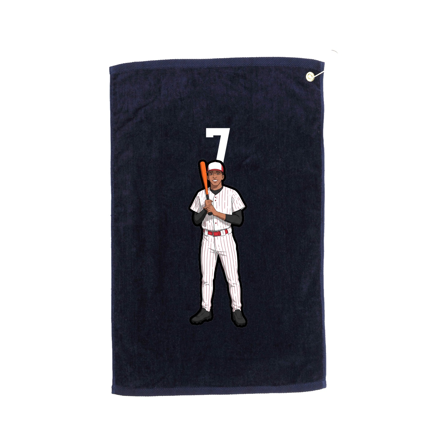 Golf Towel — Number Top in Navy