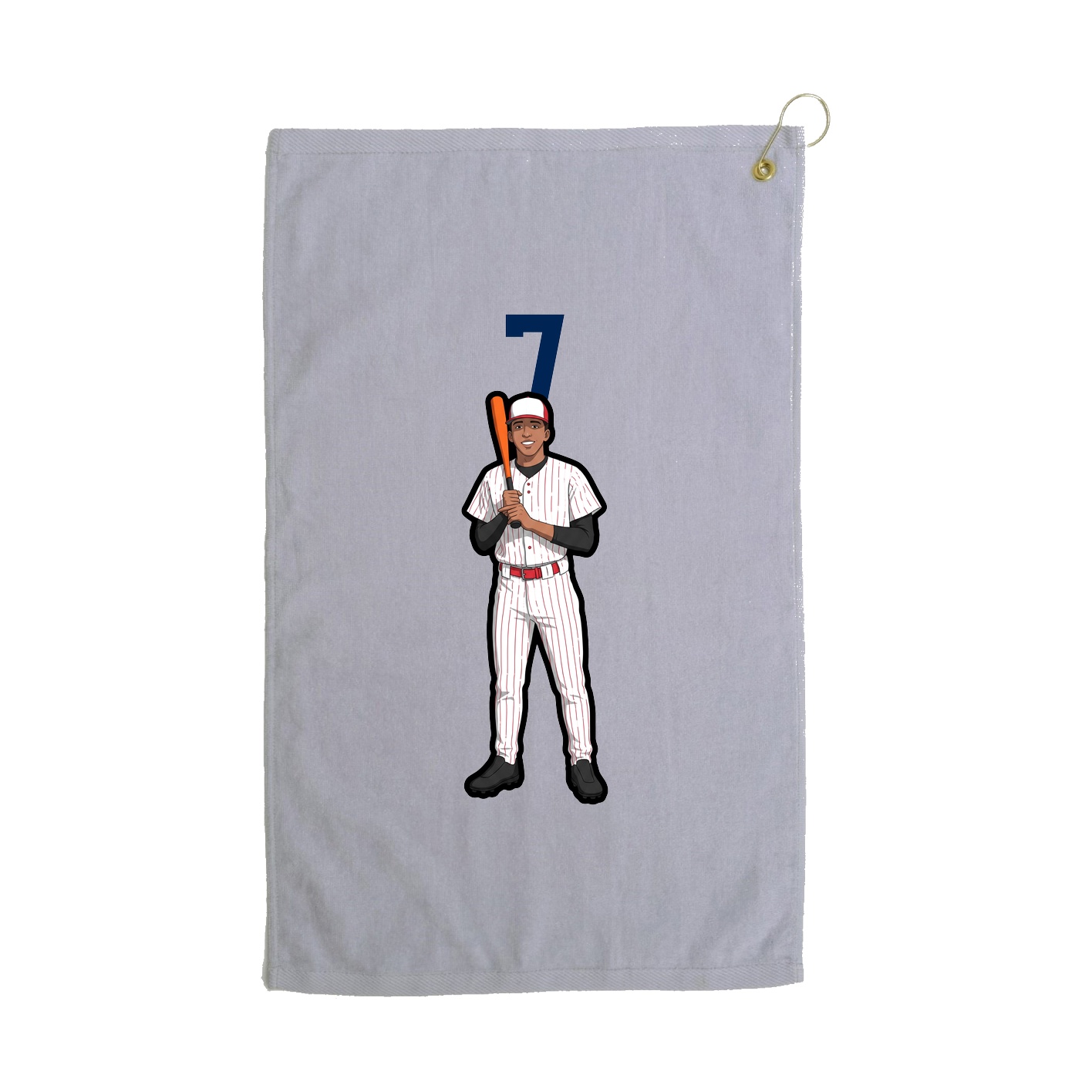 Golf Towel — Number Top in Grey