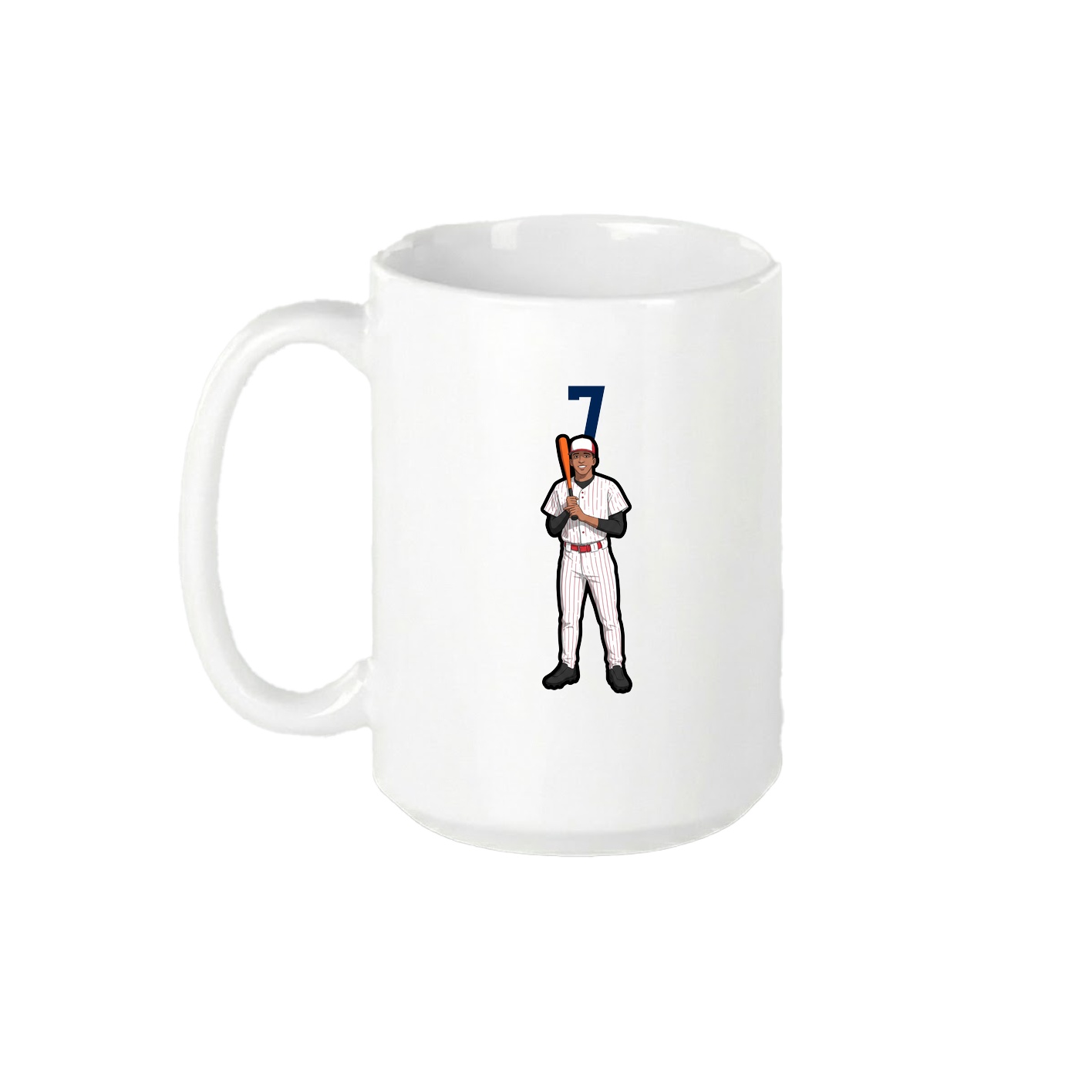 15oz Coffee Mug — Number Top in White