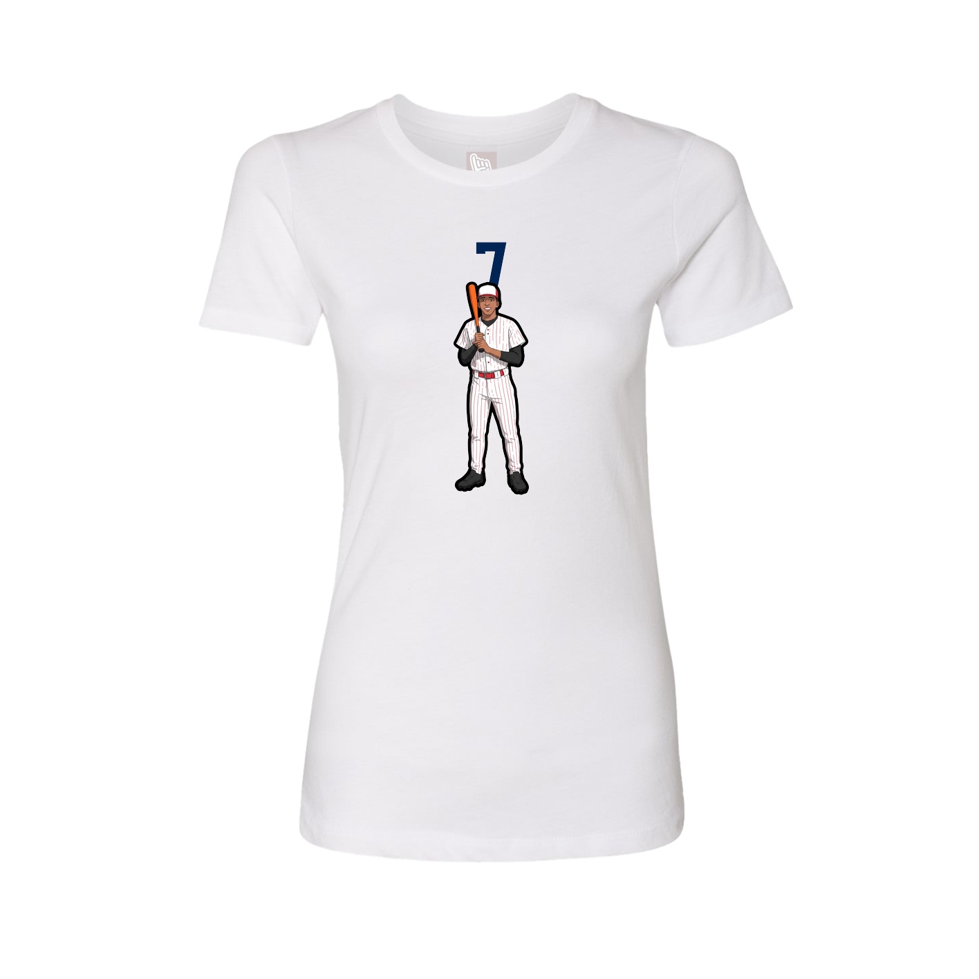 Womens Tee — Number Top in White