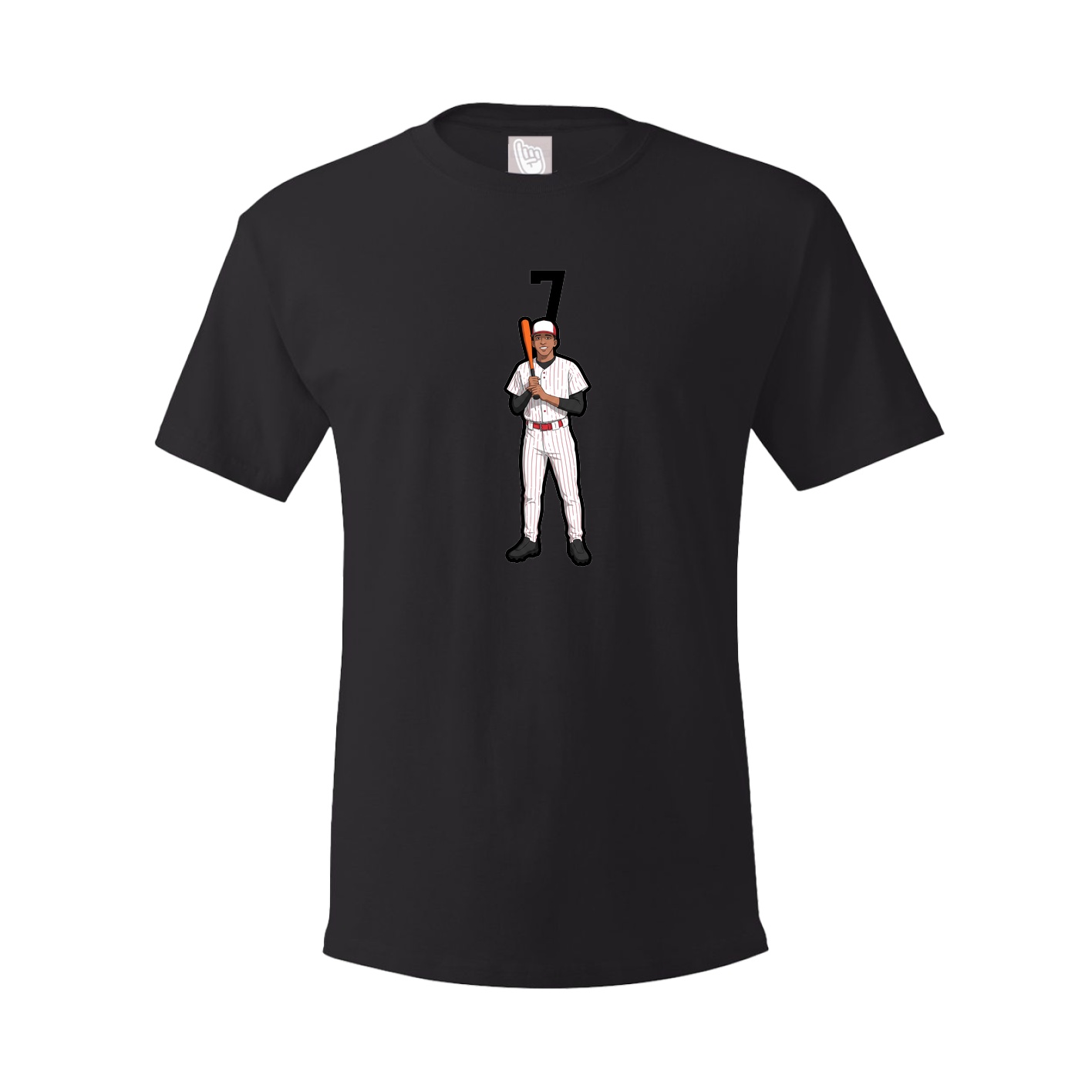 Youth Tee — Number Top in Black