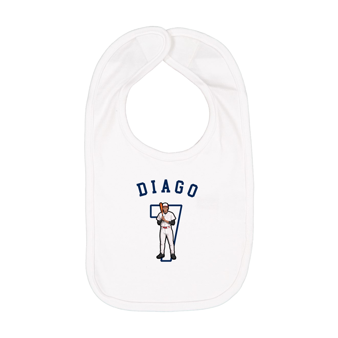 Infant Bib — Shirsey Arch in White