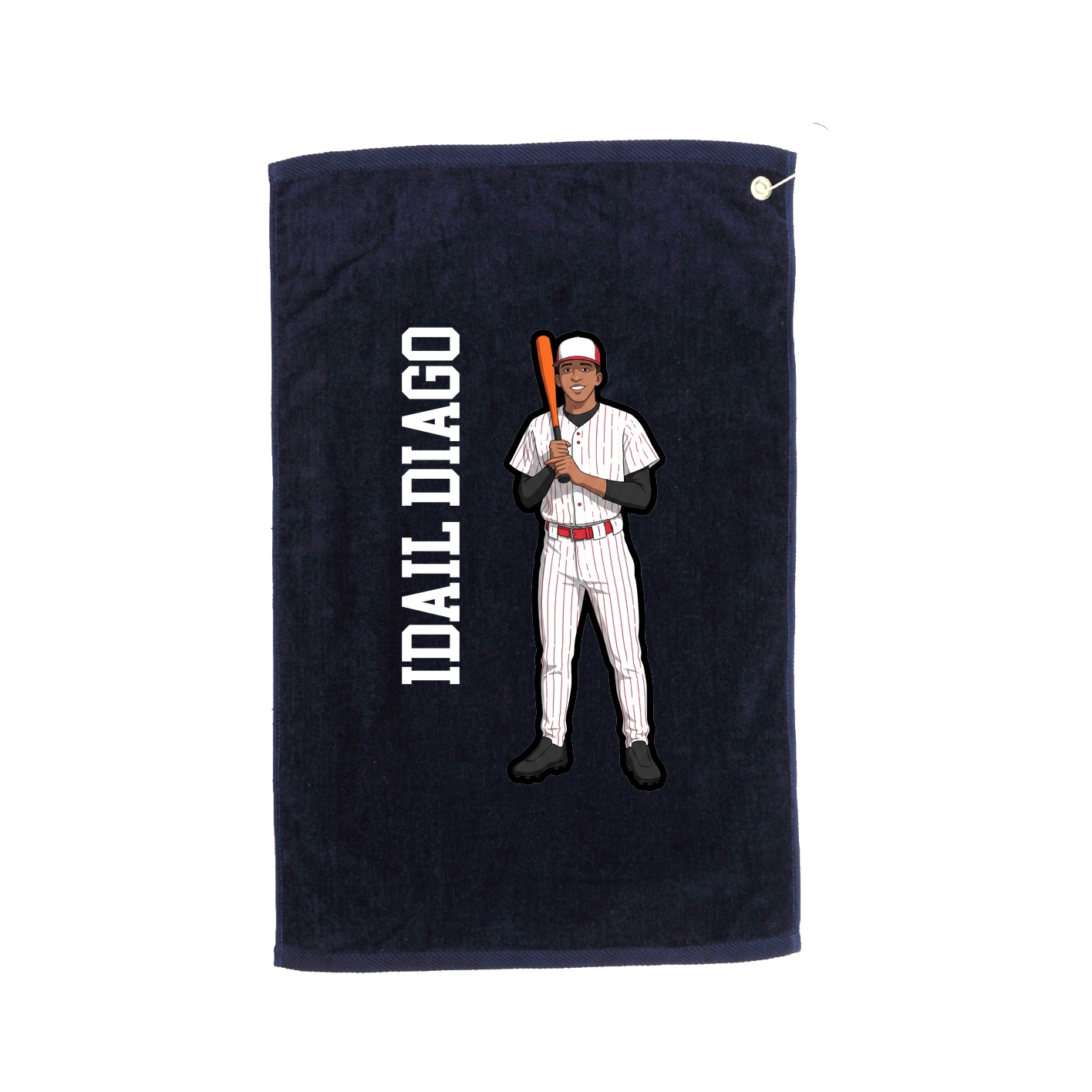 Golf Towel — Name Vertical in Navy