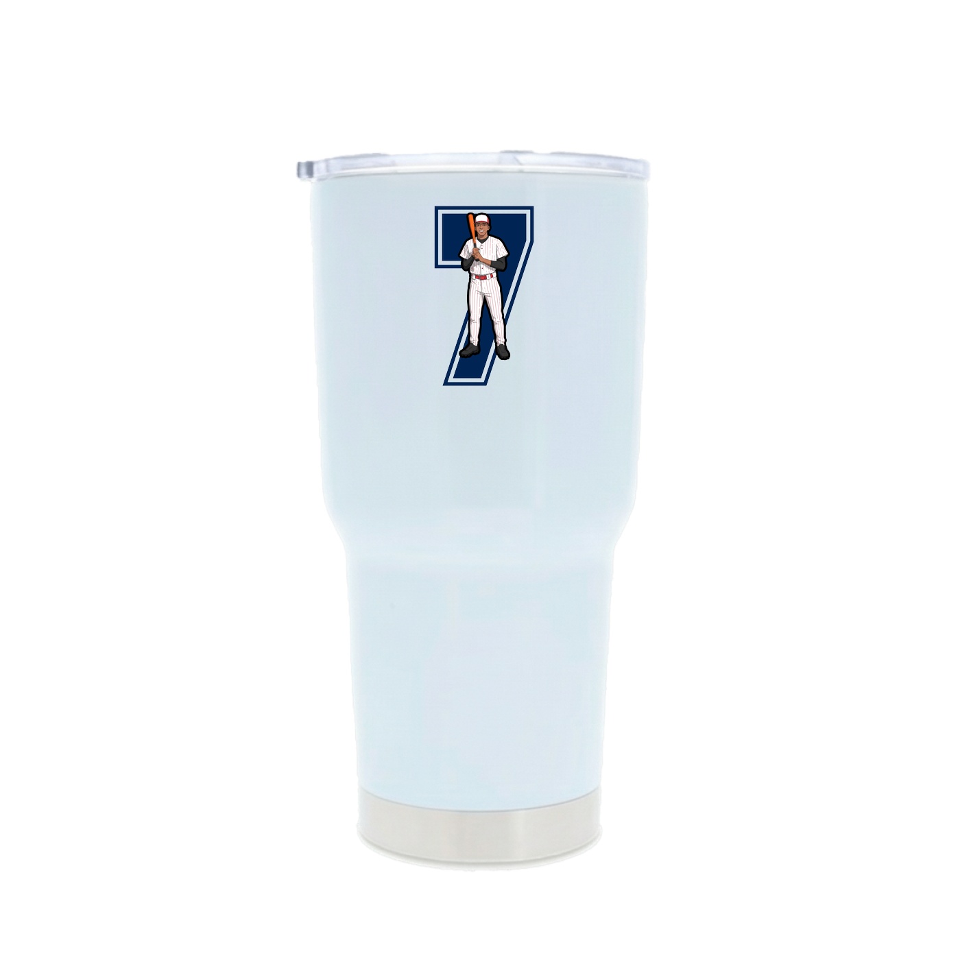 30oz Stainless Steel Tumbler — Number in White