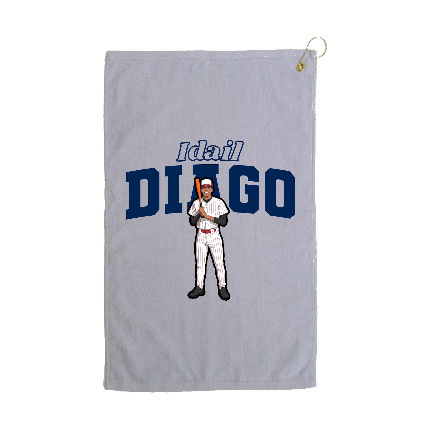 Golf Towel — Name Arch in Grey