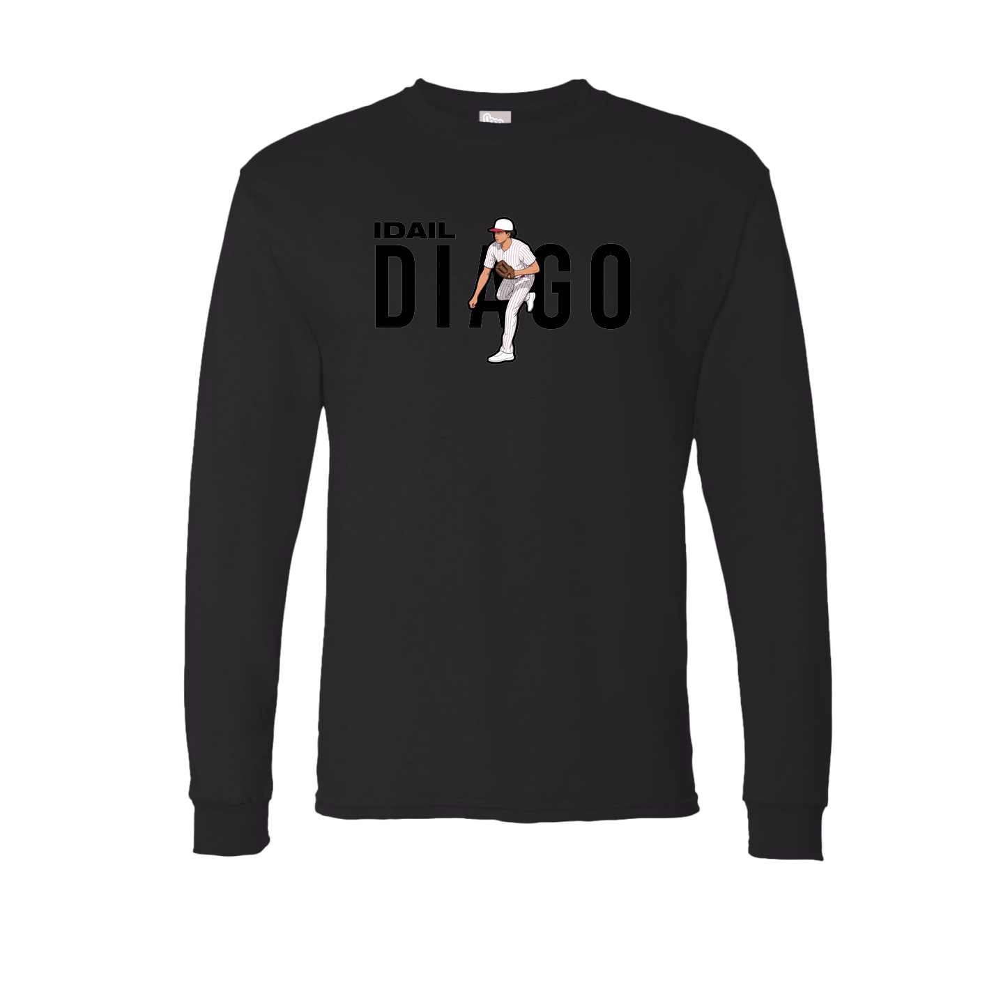 Long Sleeve Tee — Player Name in Black