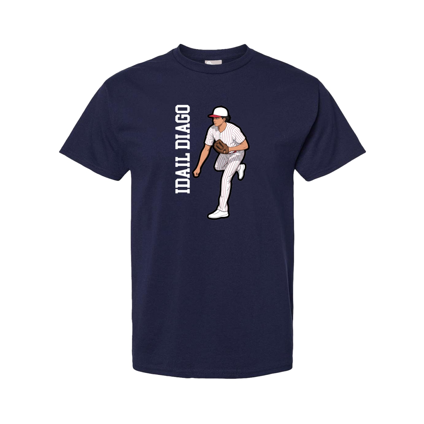 Tee — Name Vertical in Navy