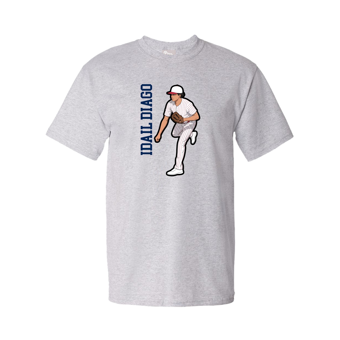 Youth Tee — Name Vertical in Grey