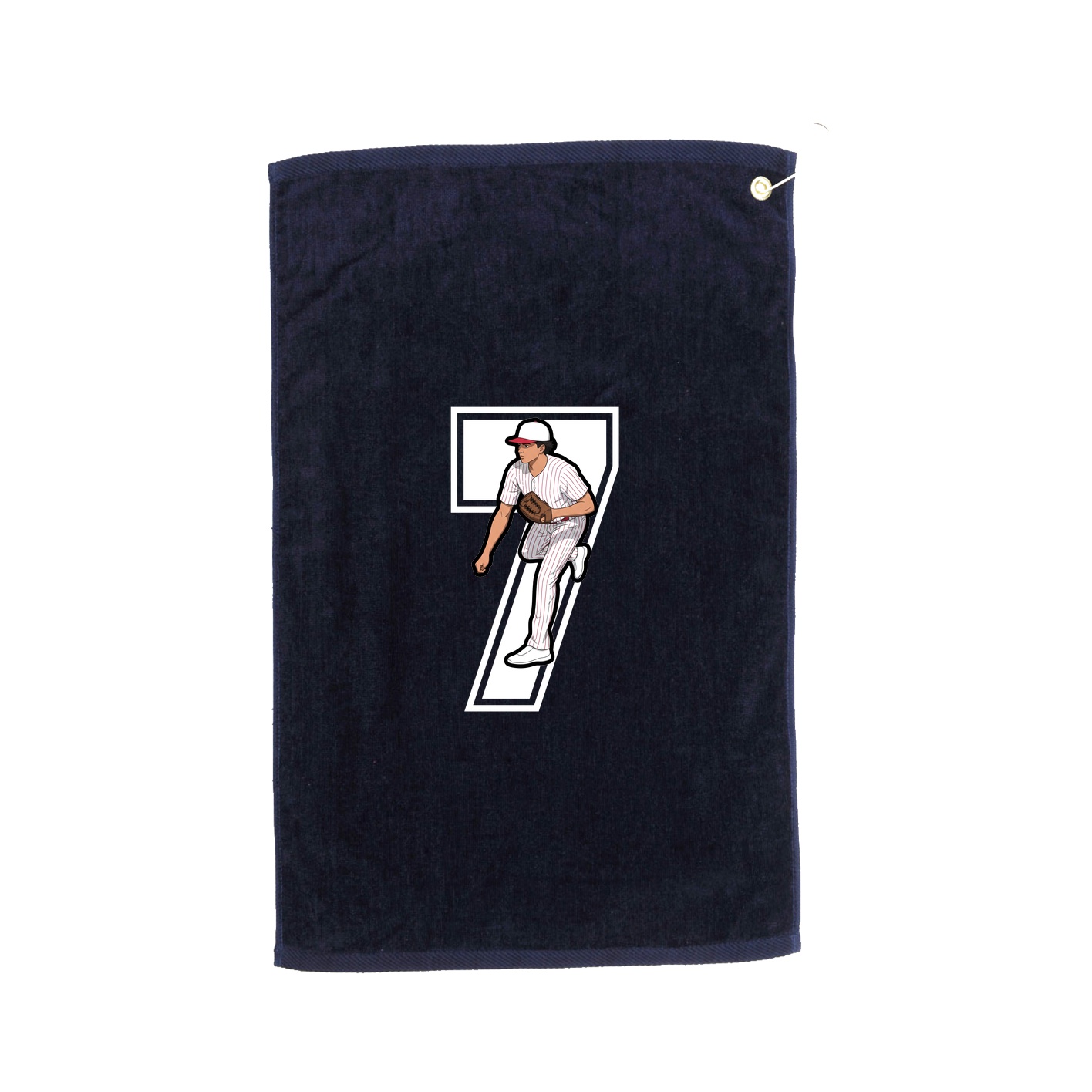 Golf Towel — Number in Navy