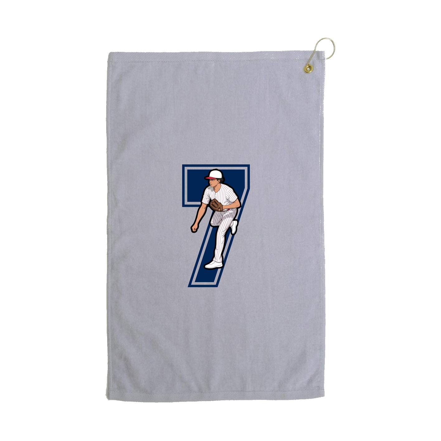 Golf Towel — Number in Grey