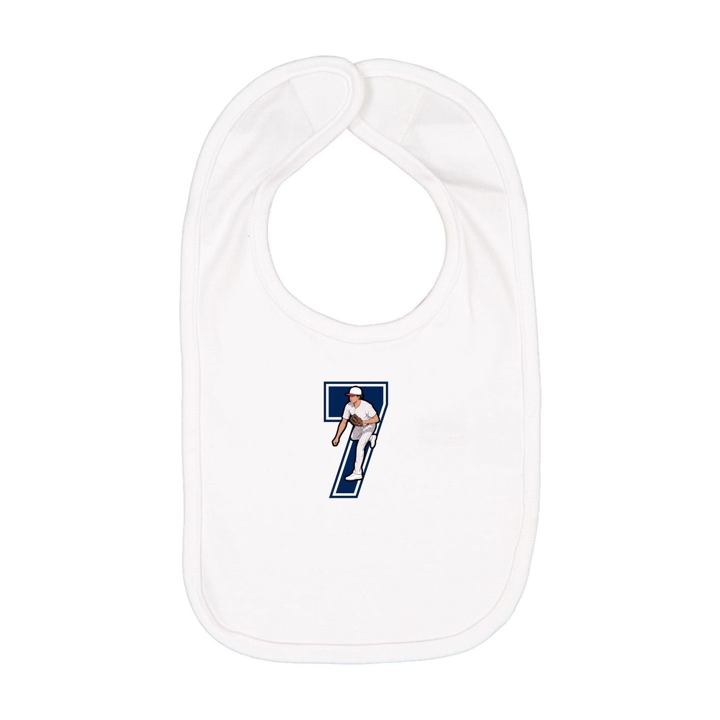 Infant Bib — Number in White