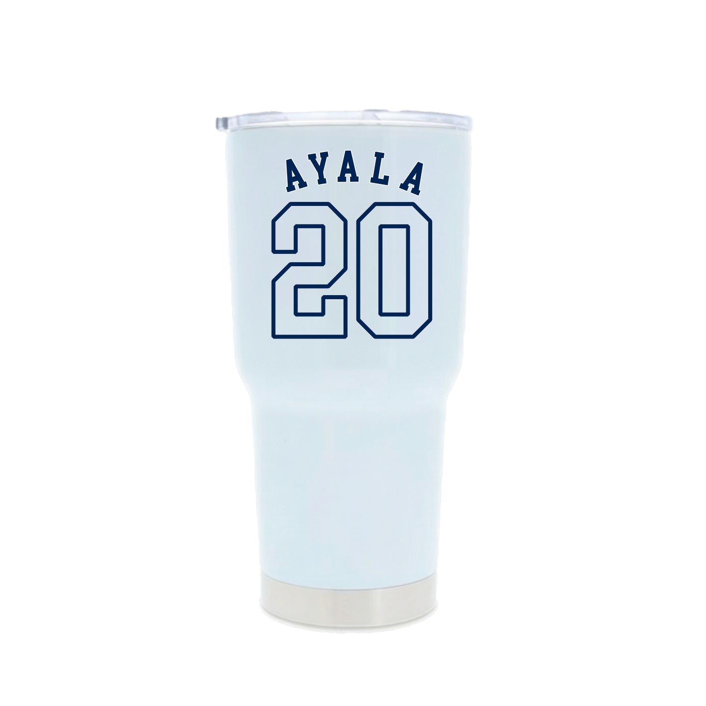 30oz Stainless Steel Tumbler — Shirsey Arch in White