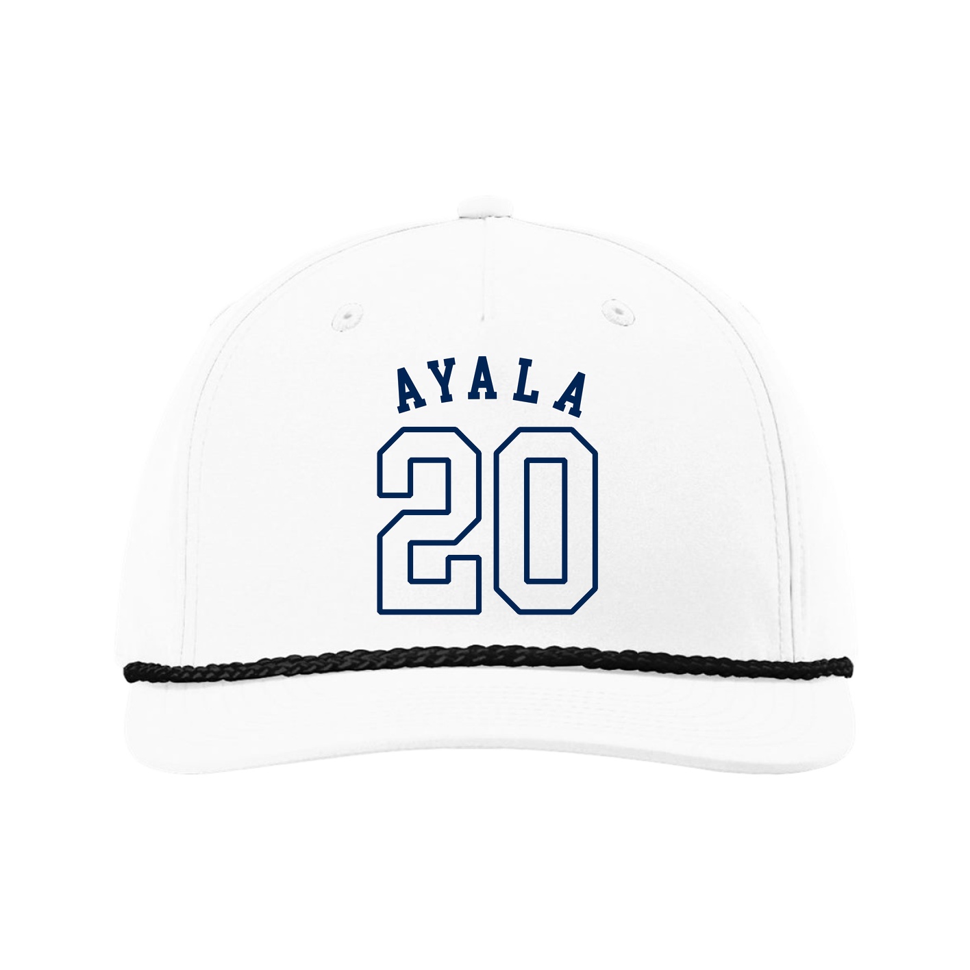 Five-Panel Classic Rope Cap — Shirsey Arch in White