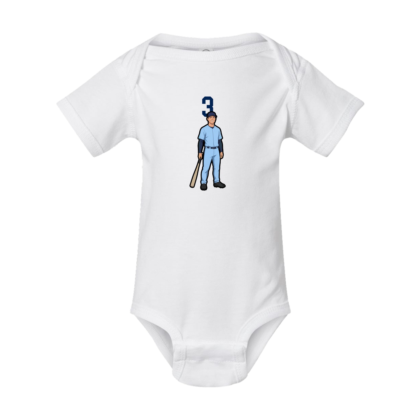Baby Onesie — Number Top in White