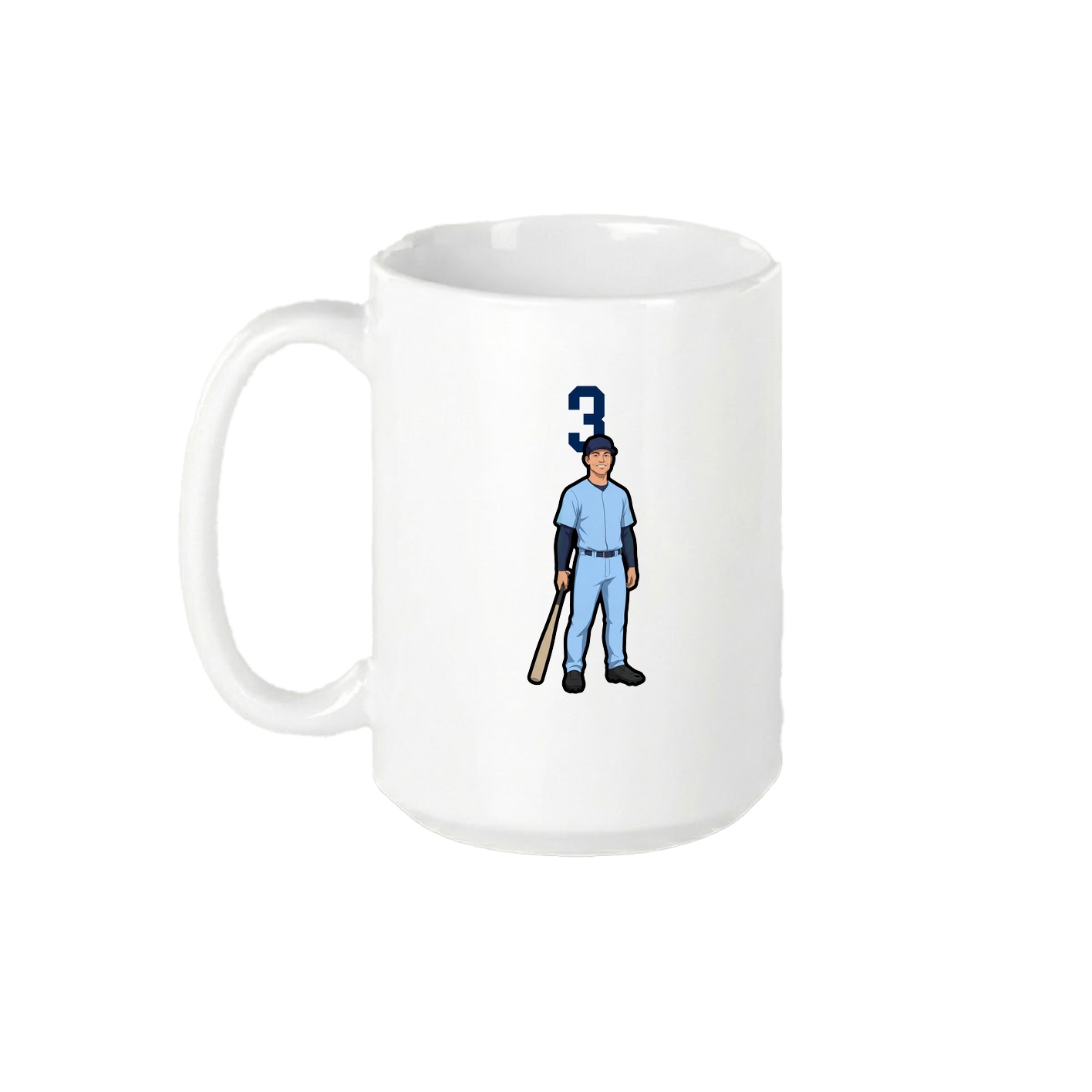 15oz Coffee Mug — Number Top in White
