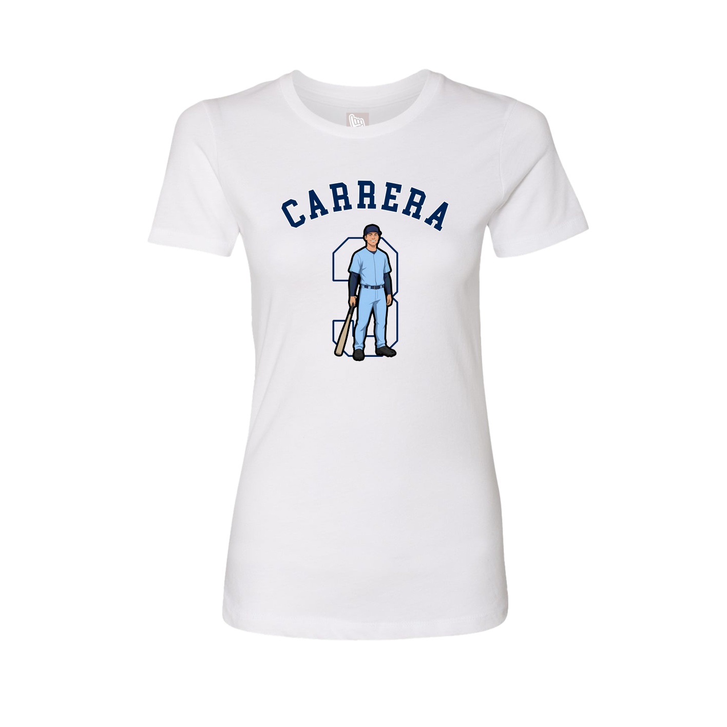 Fitted Women's Tee — Shirsey Arch in White