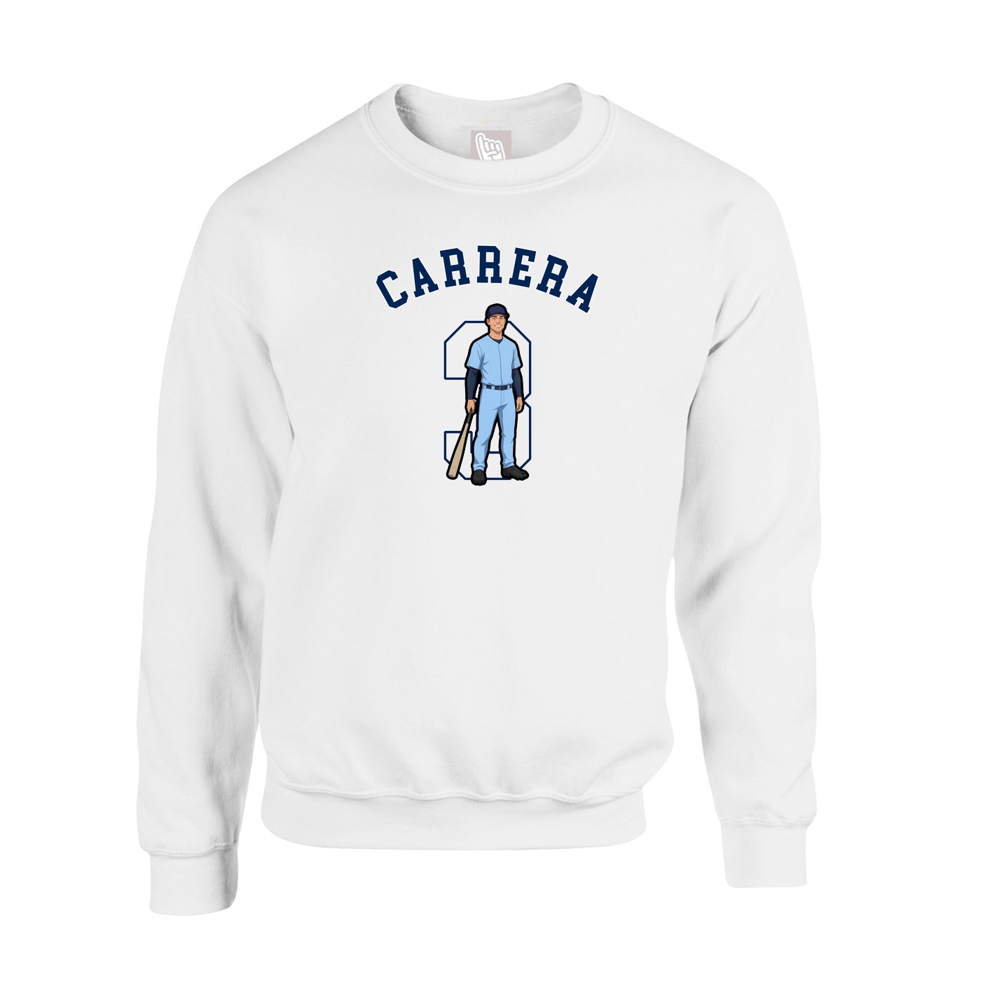 Fleece Crew — Shirsey Arch in White